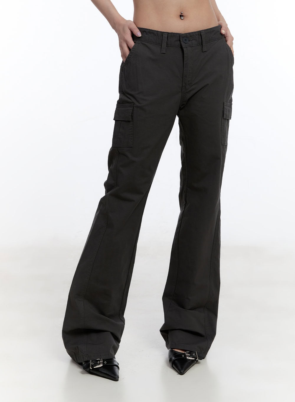 Cargo Cotton Bootcut Pants CY530