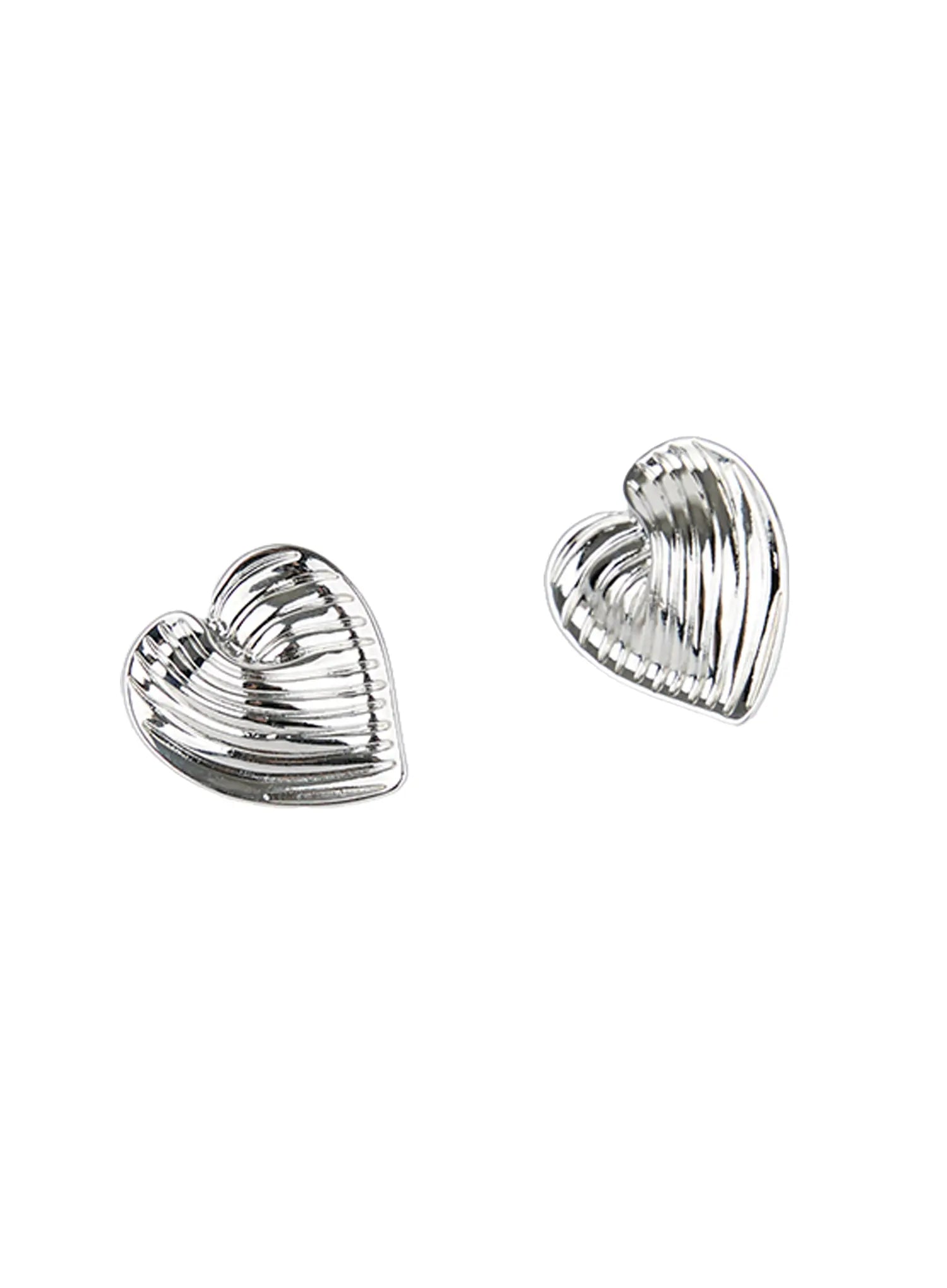 Textured Heart Earrings CG521