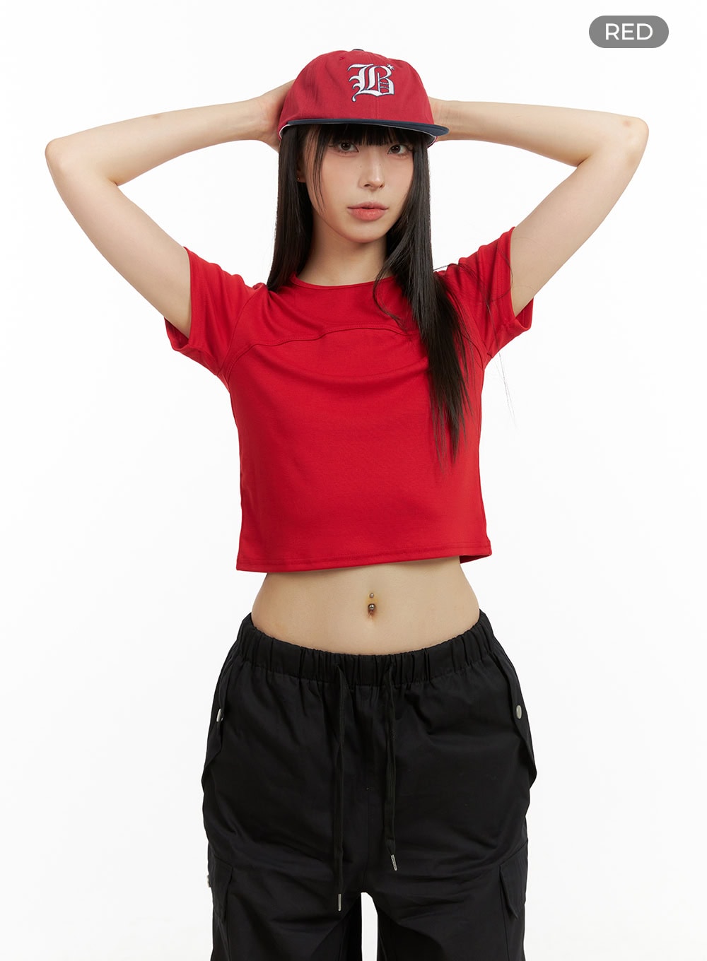 Lined Solid Crop Top CU424