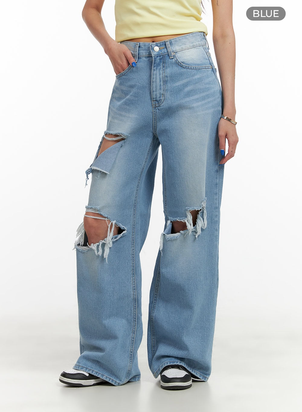 Ripped Baggy Jeans CY431