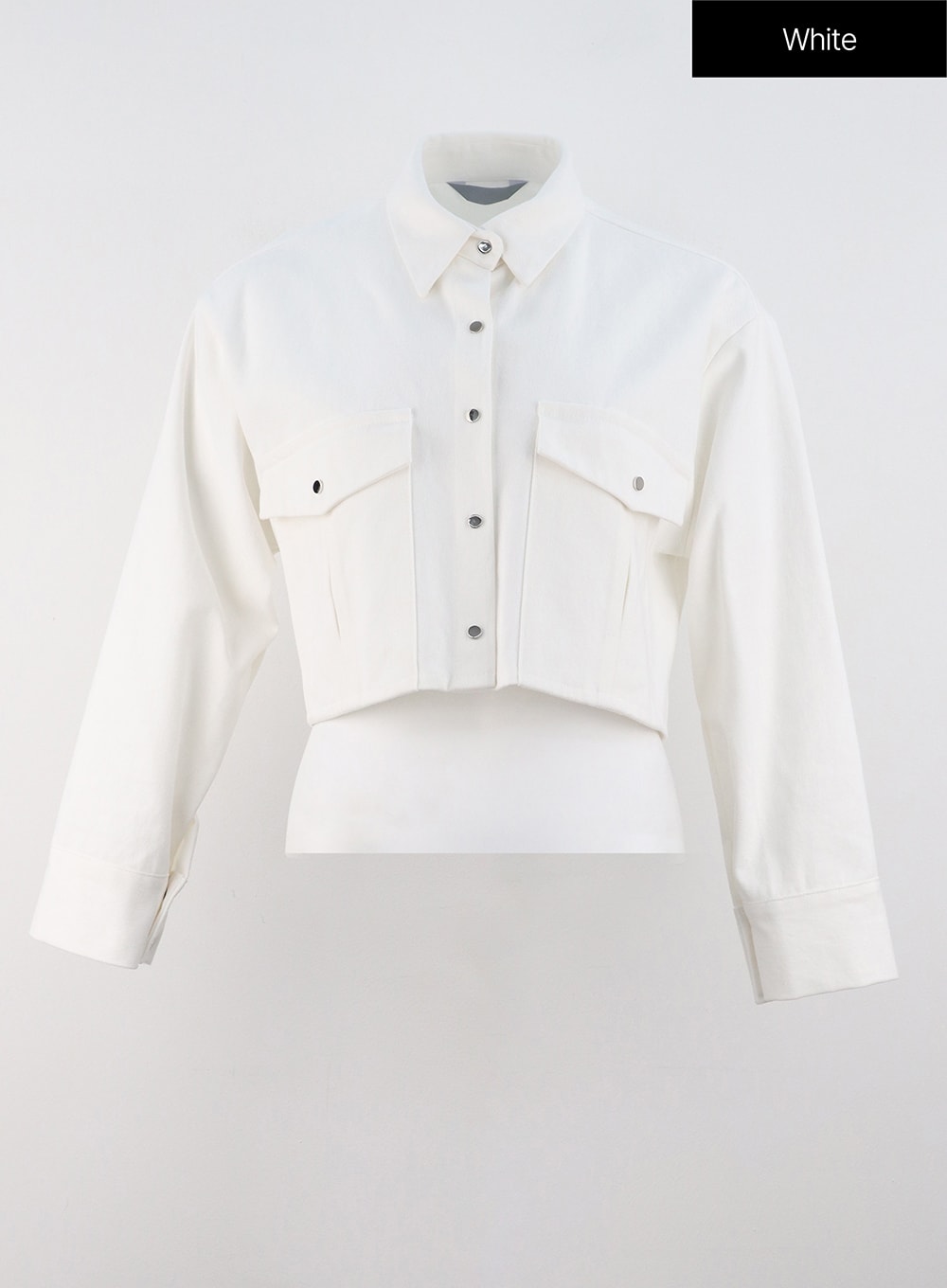 Collared Cotton Crop Jacket OG318