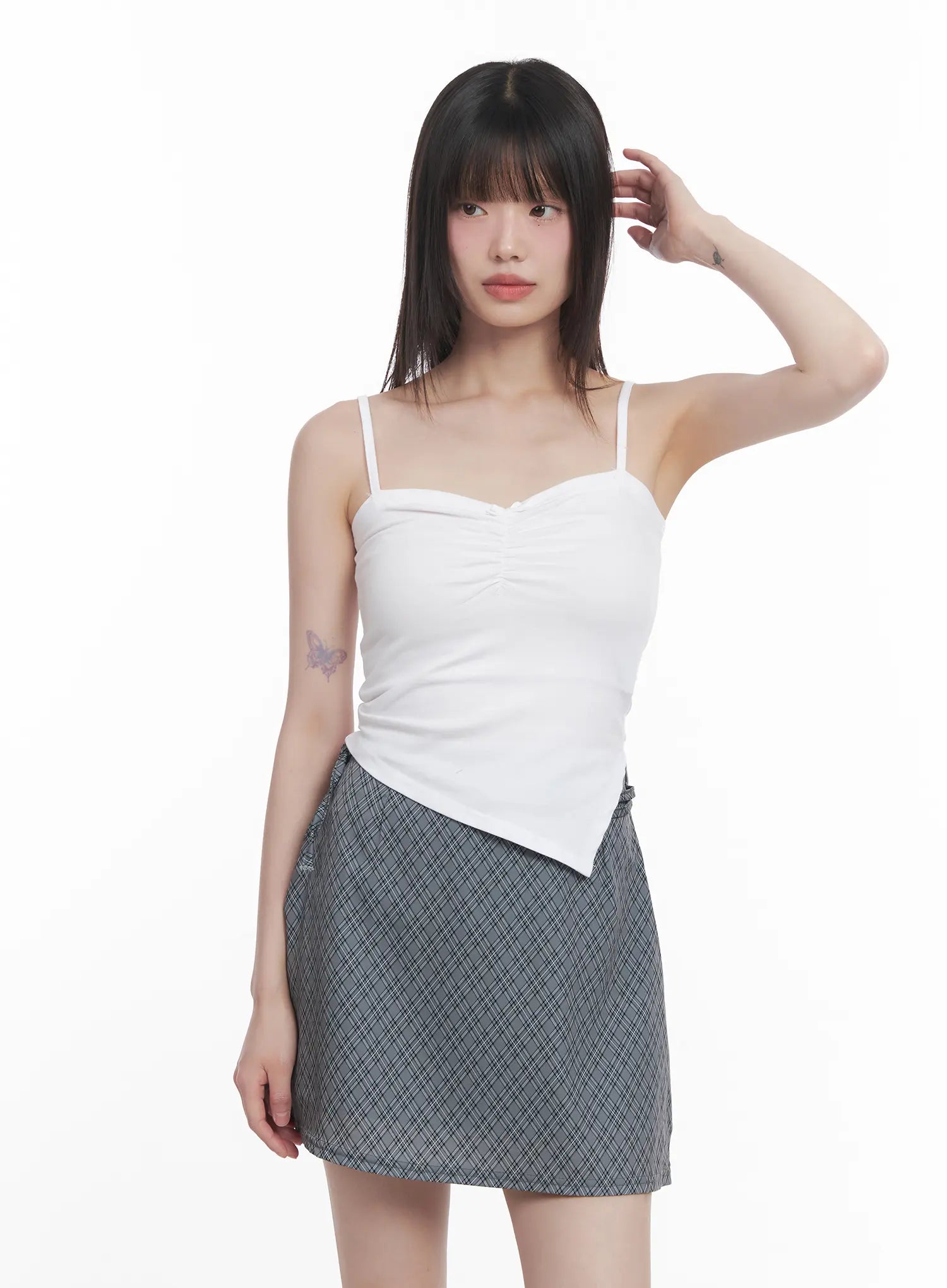 Asymmetric Sweetheart Cami Top CU518