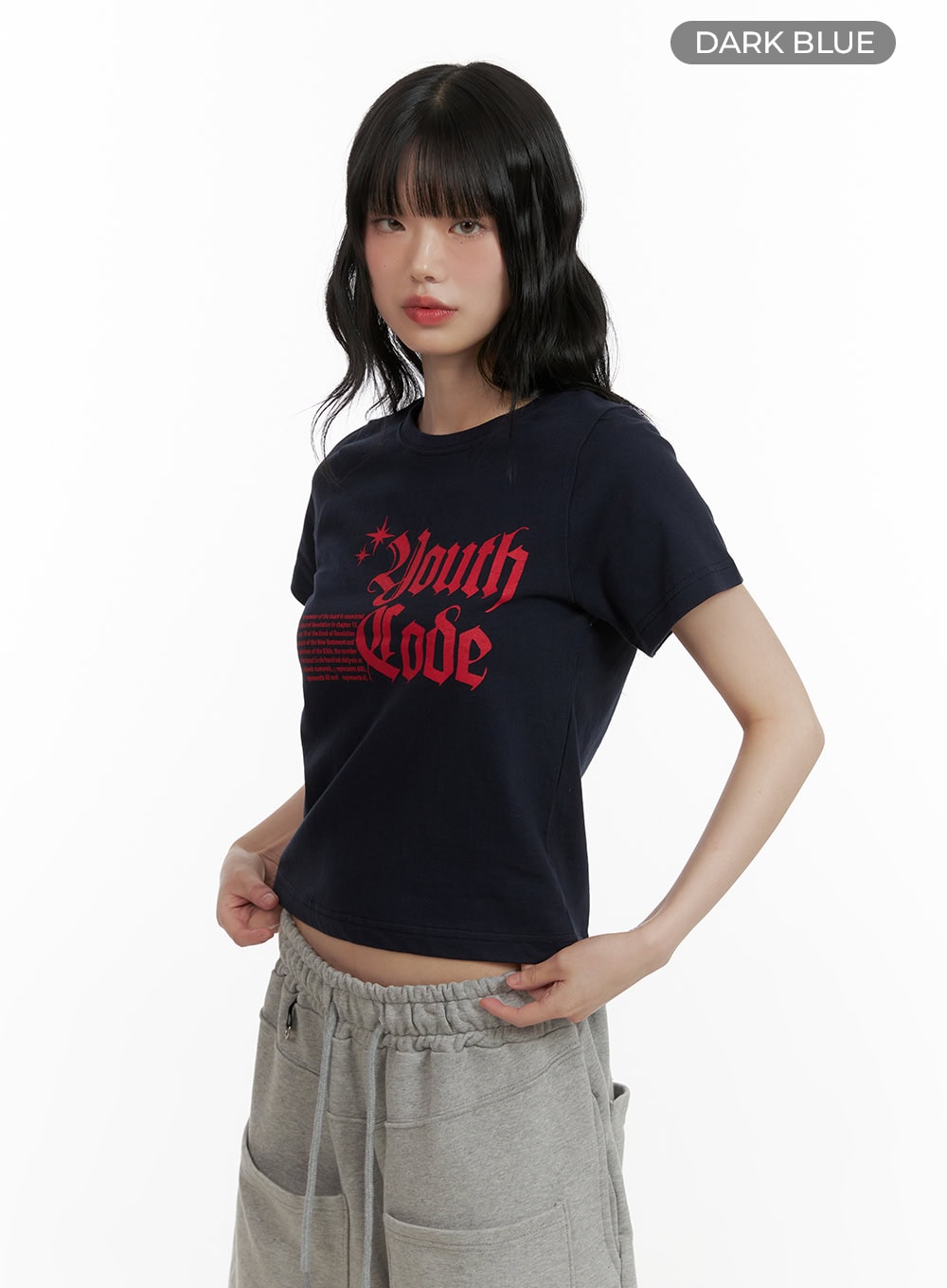 Lettering Crop Top CU413