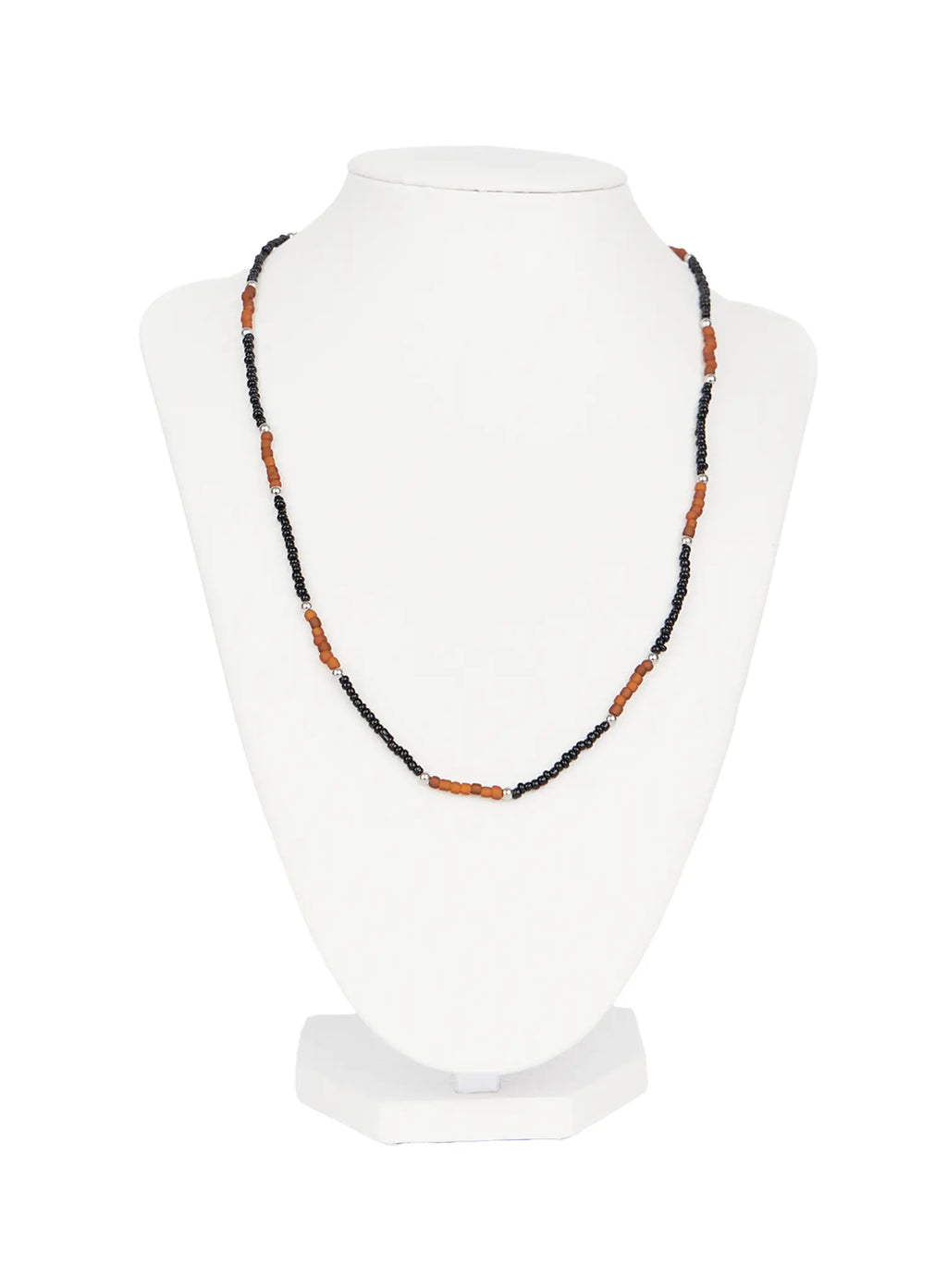 Brown Beaded Choker Necklace CO513