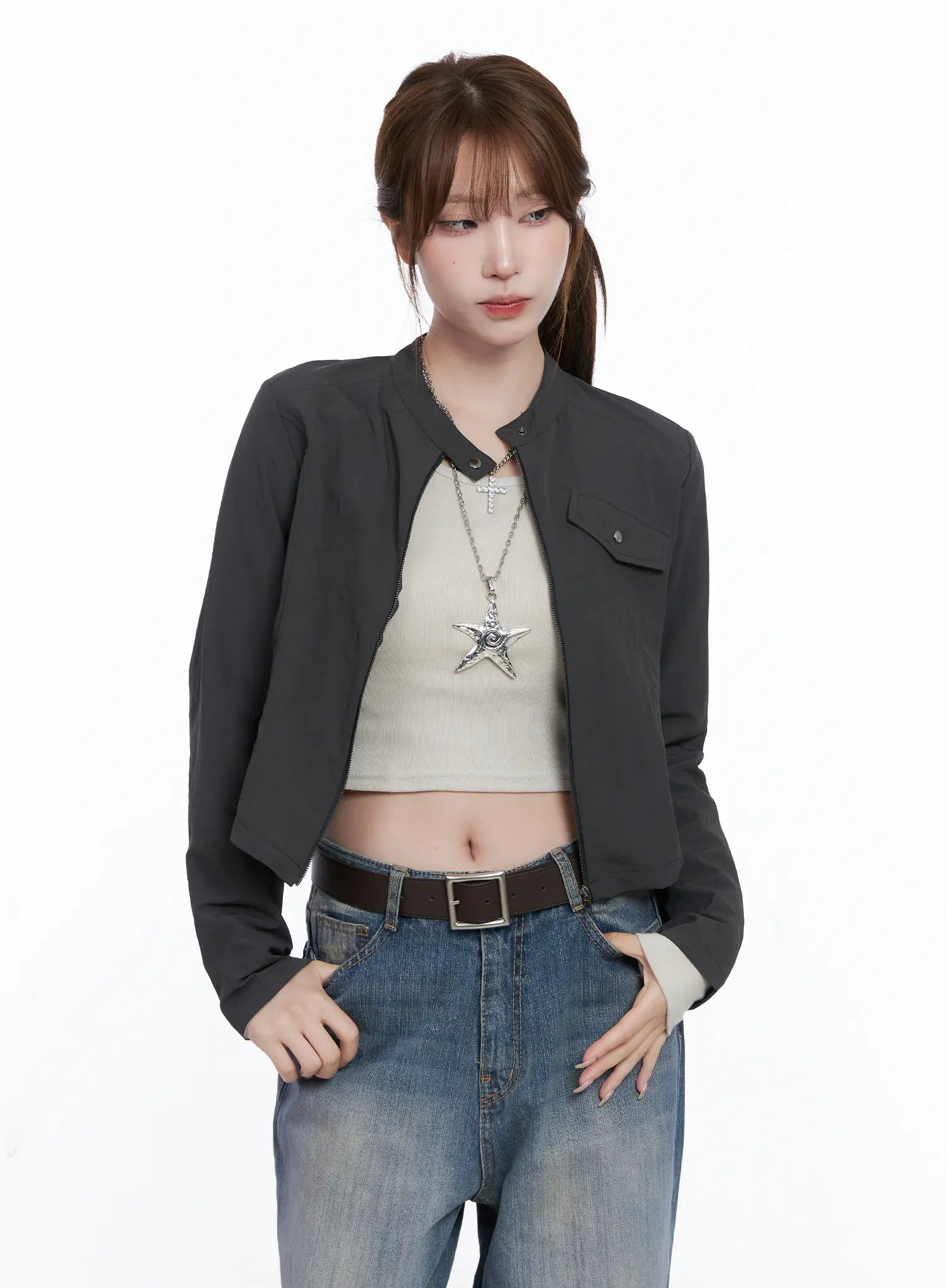 Slim Fit Biker Jacket CG529