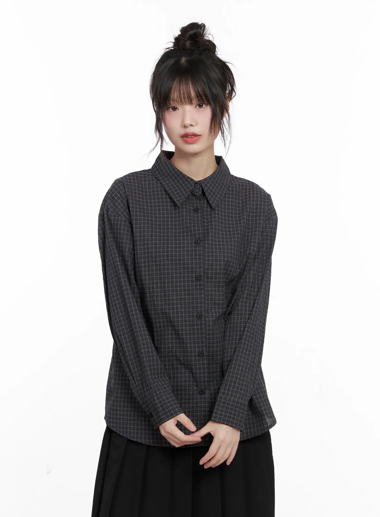 Checkered Button-Up Shirt CG515
