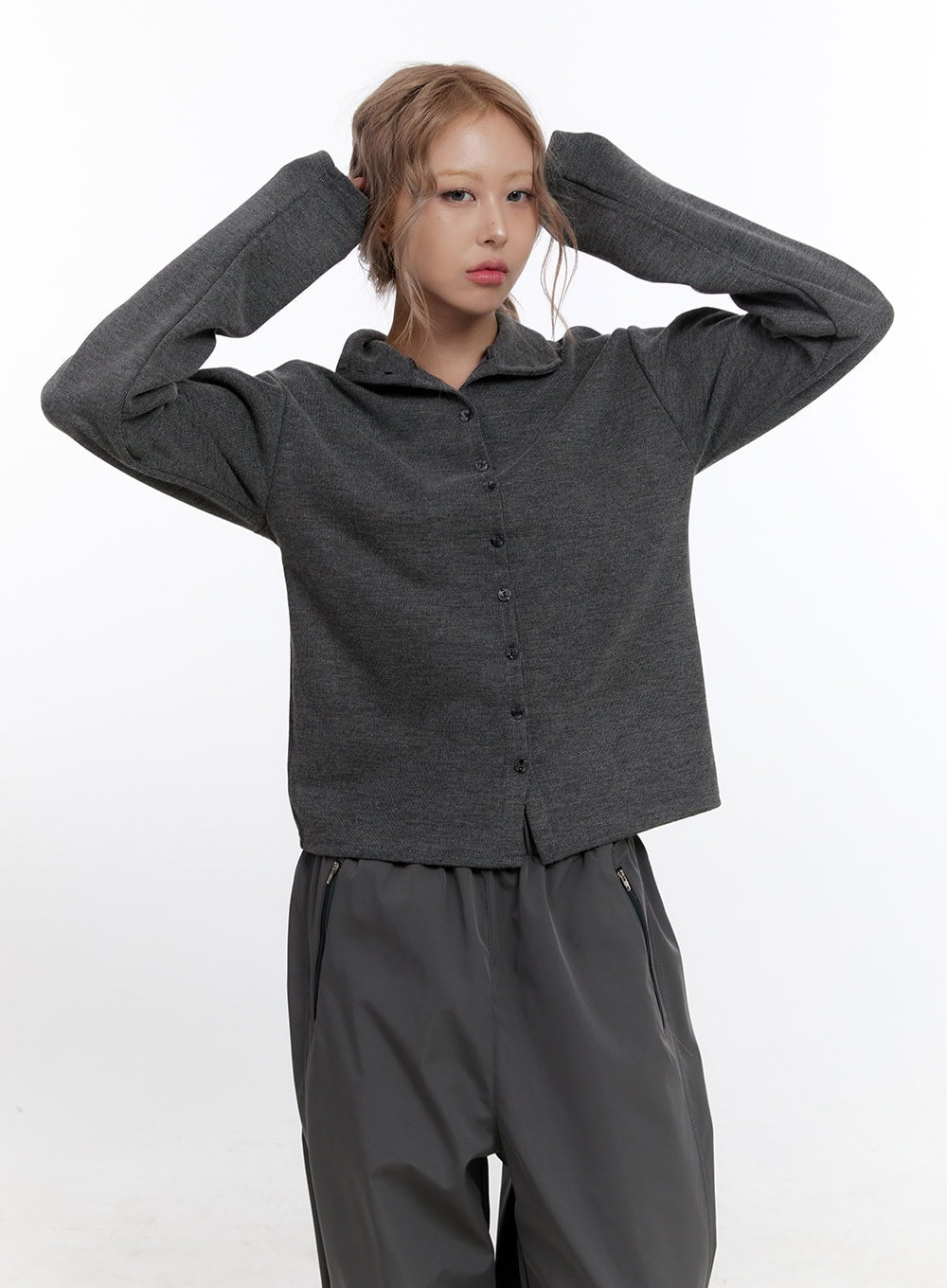 Poly Spandex Long Sleeve Cardigan CN425