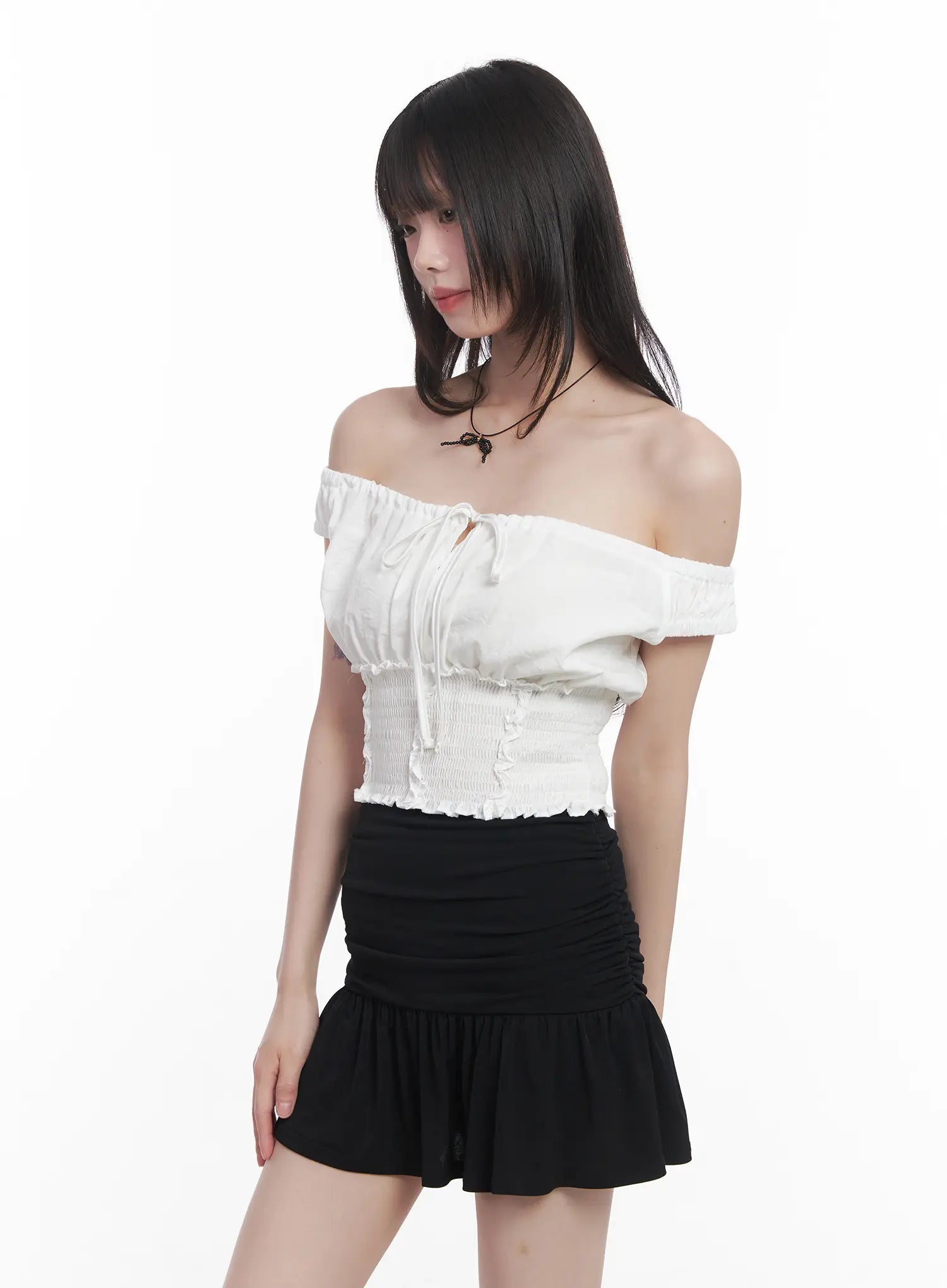 Frill Off-Shoulder Top CU519