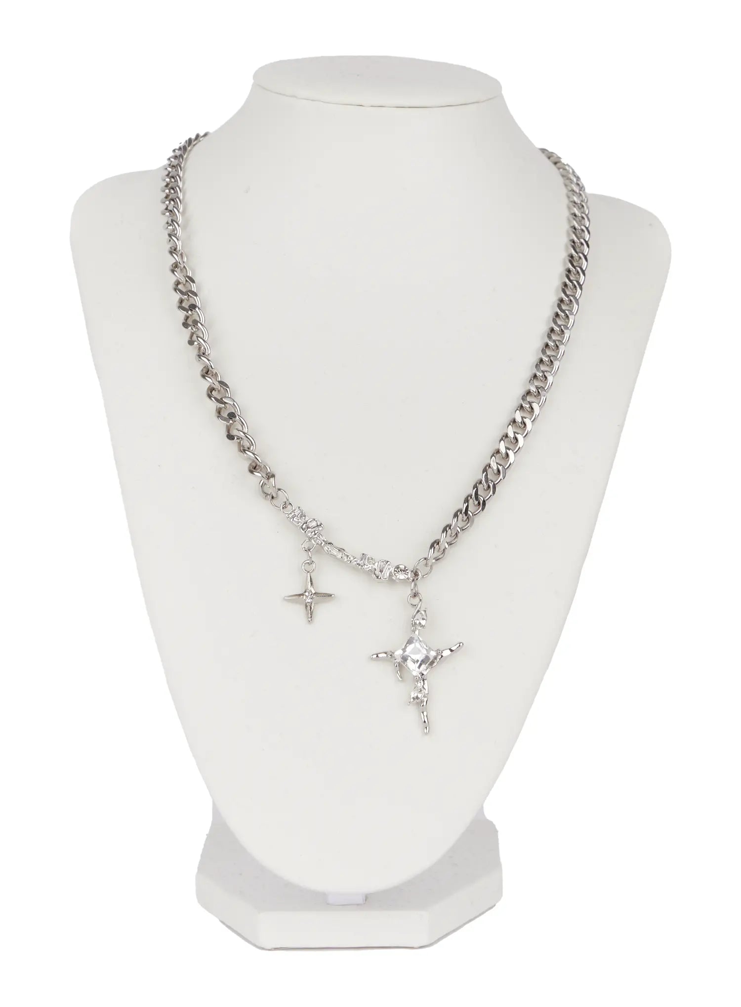 Blue Cubic Cross Necklace CC1809