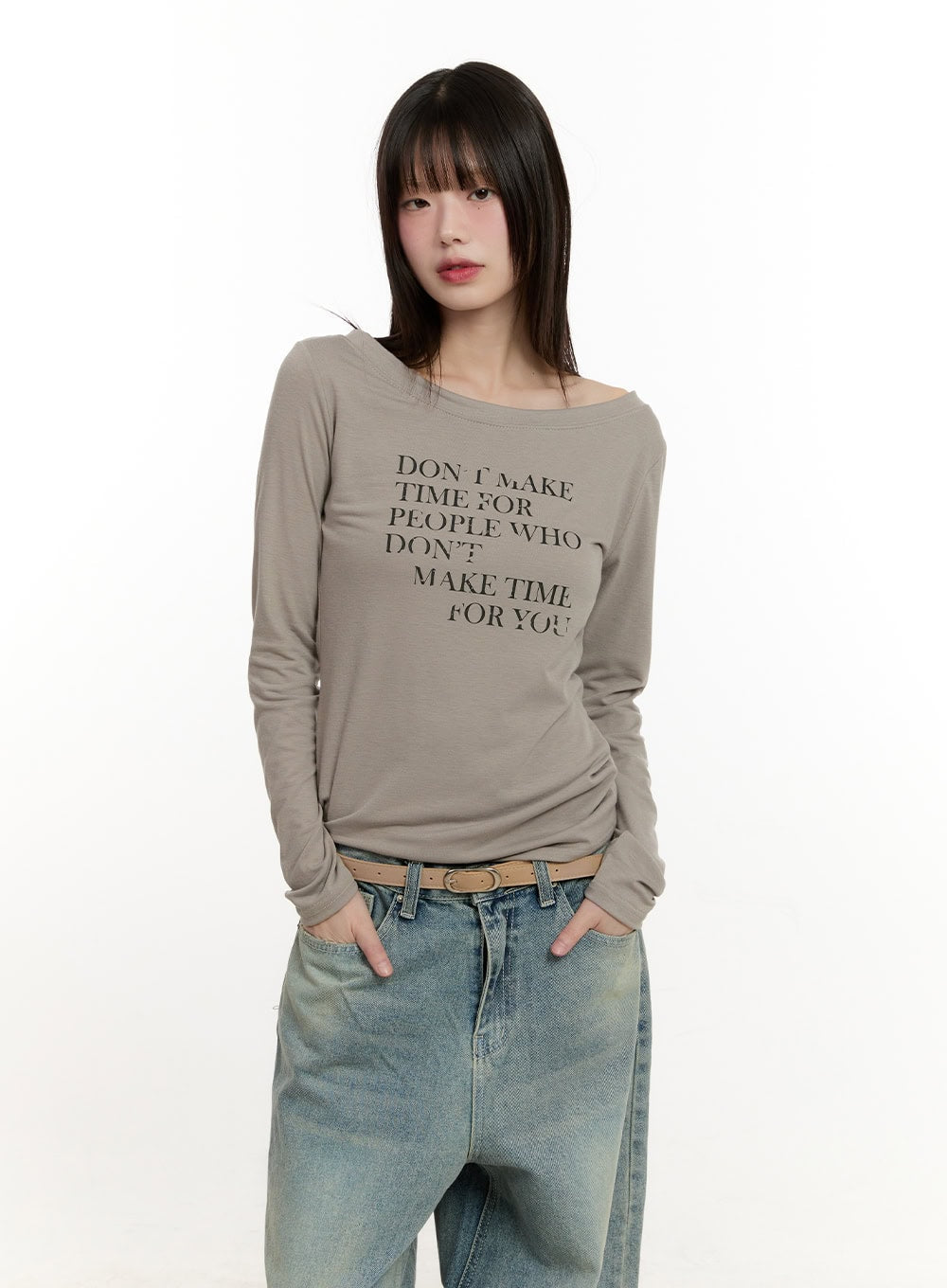 Casual Graphic Long-Sleeve Top CM513