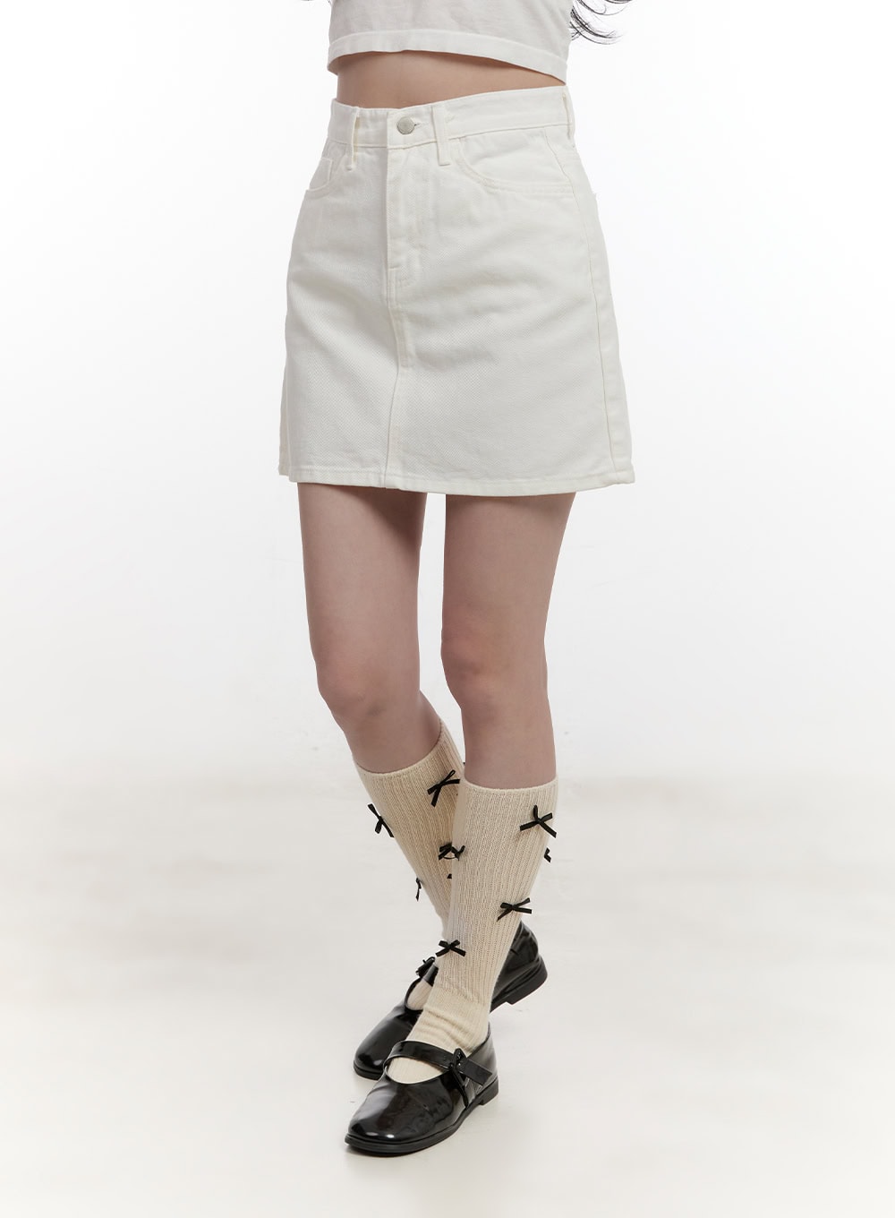 A-line Cotton Mini Skirt CF527