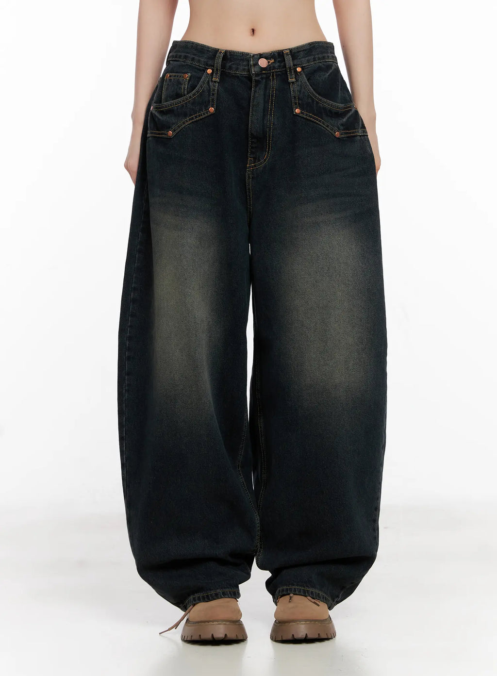 Hyer Washed Wide-Leg Jeans CG522