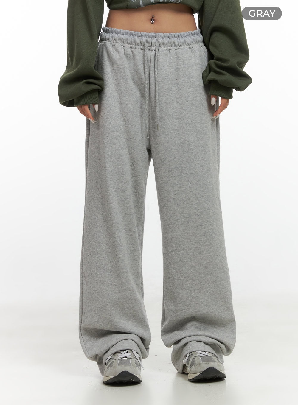 Relaxed Fit Banded Cotton Sweatpants CS426