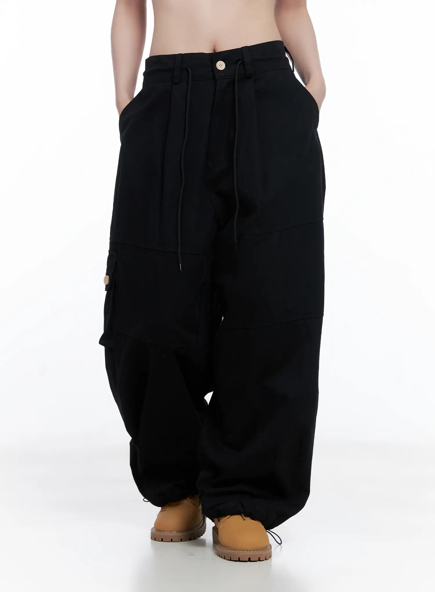 Baggy Cotton Pants with Back Pocket CG529