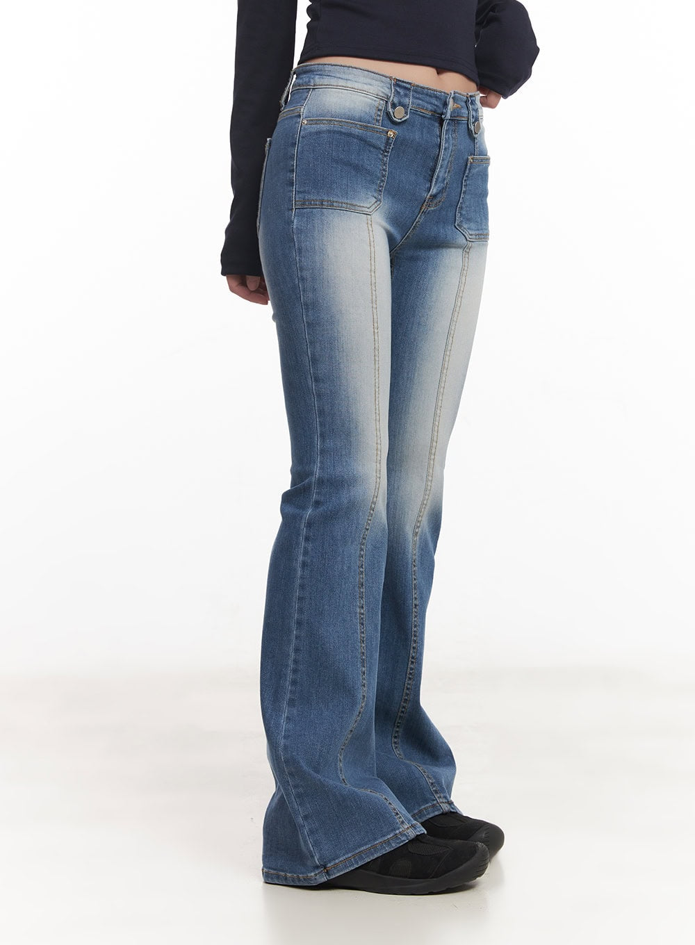 Sylpha Slim Stitched Bootcut Jeans CA530