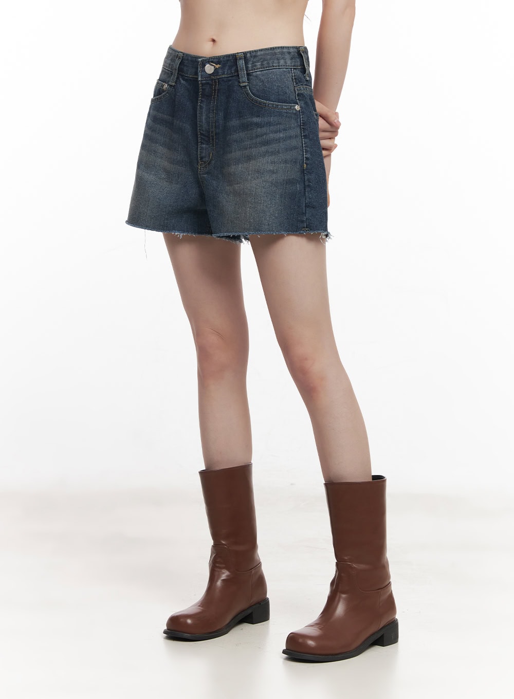 Wide-Leg Denim Shorts CY520