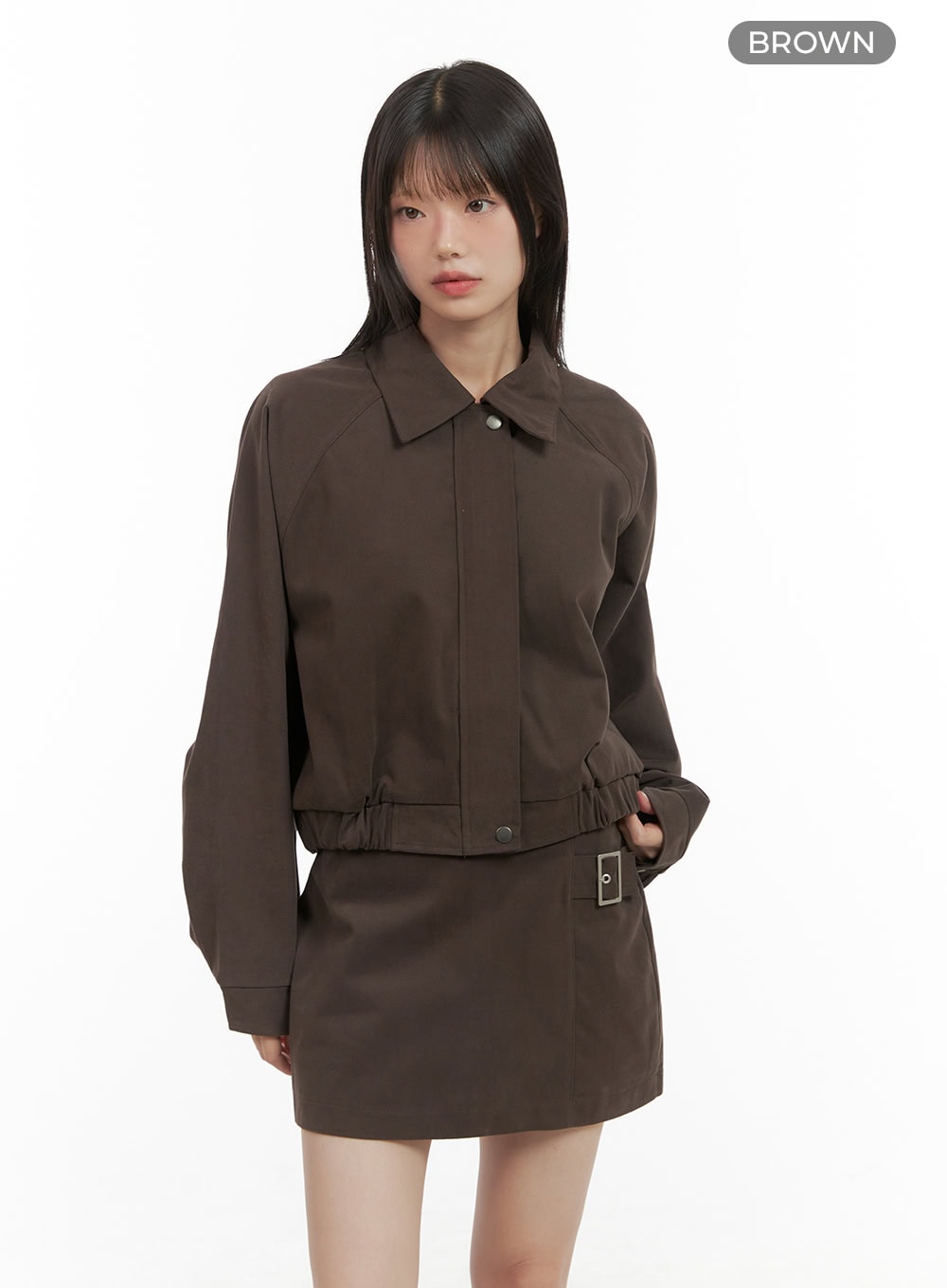 Solid Suede Collar Jacket CG426