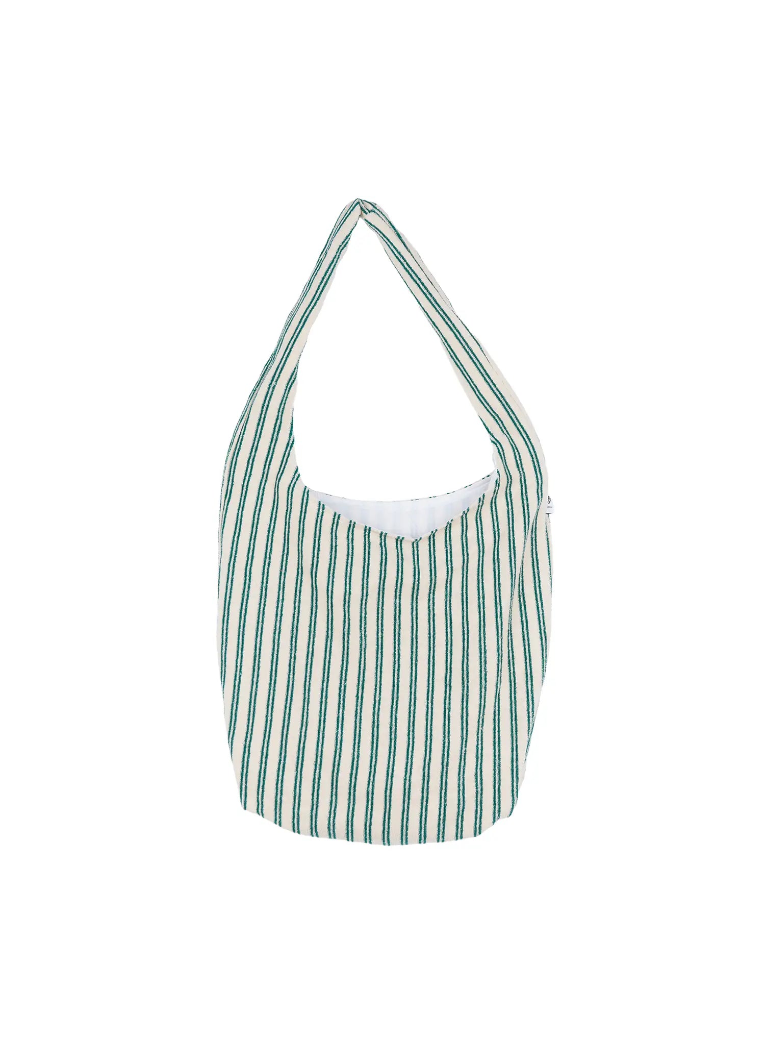 Striped Cotton Shoulder Tote Bag CL522