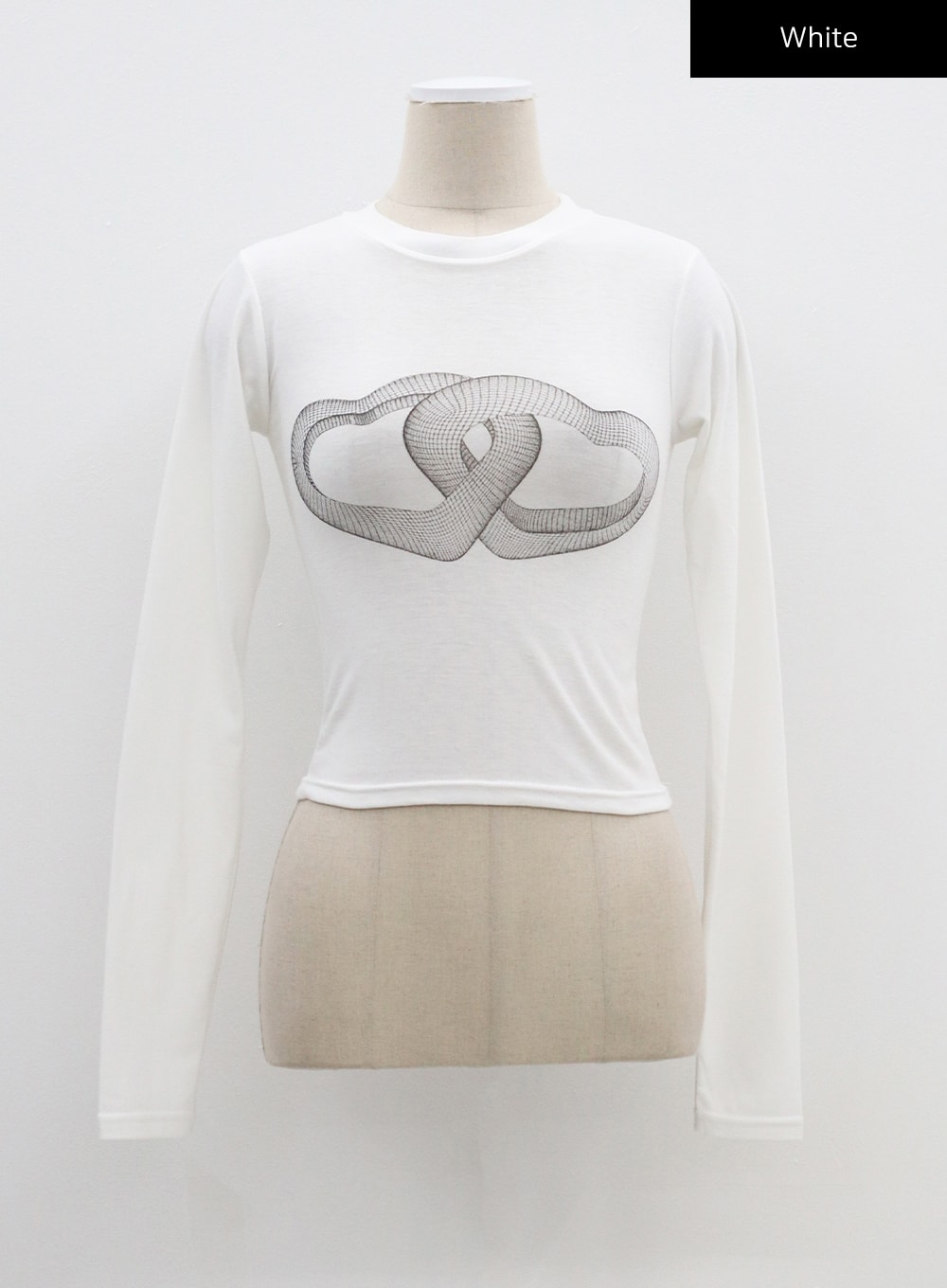 Heart Crewneck Cropped Top CF301