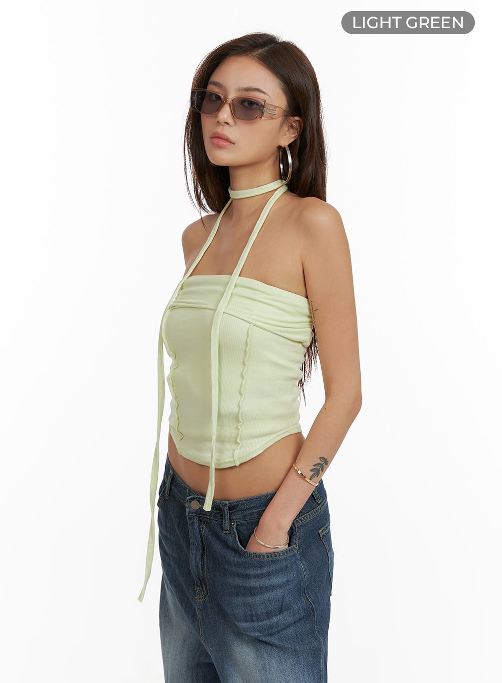 Summer Pastel Tube Top with Thin Scarf Set CY431