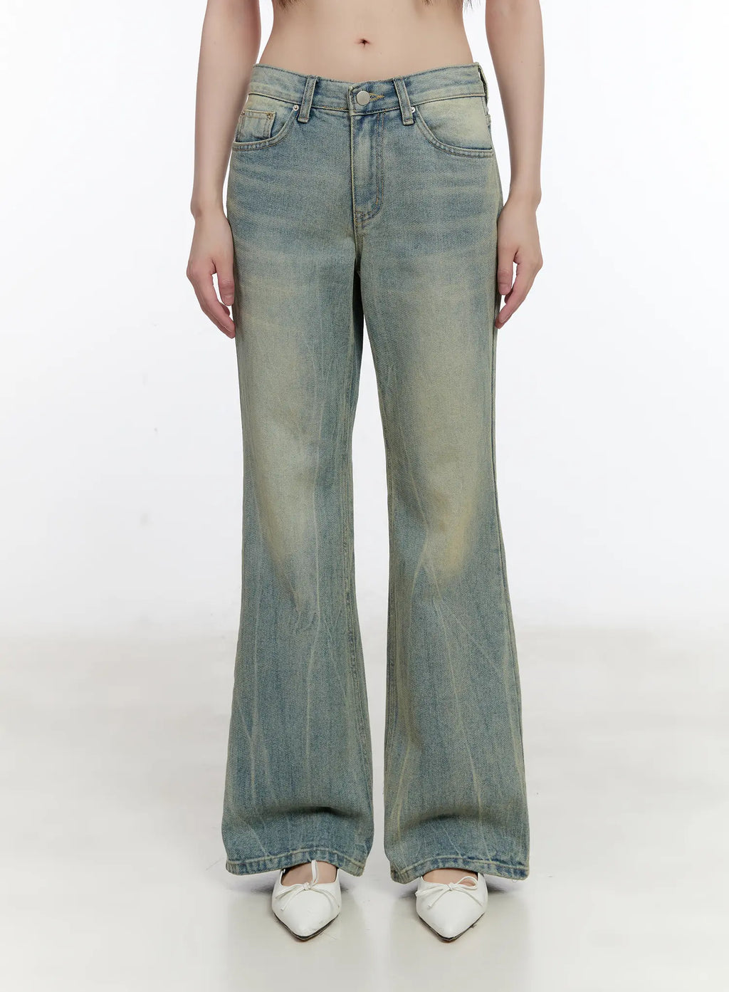 Roa Vintage Blue Flared Denim Jeans CL504