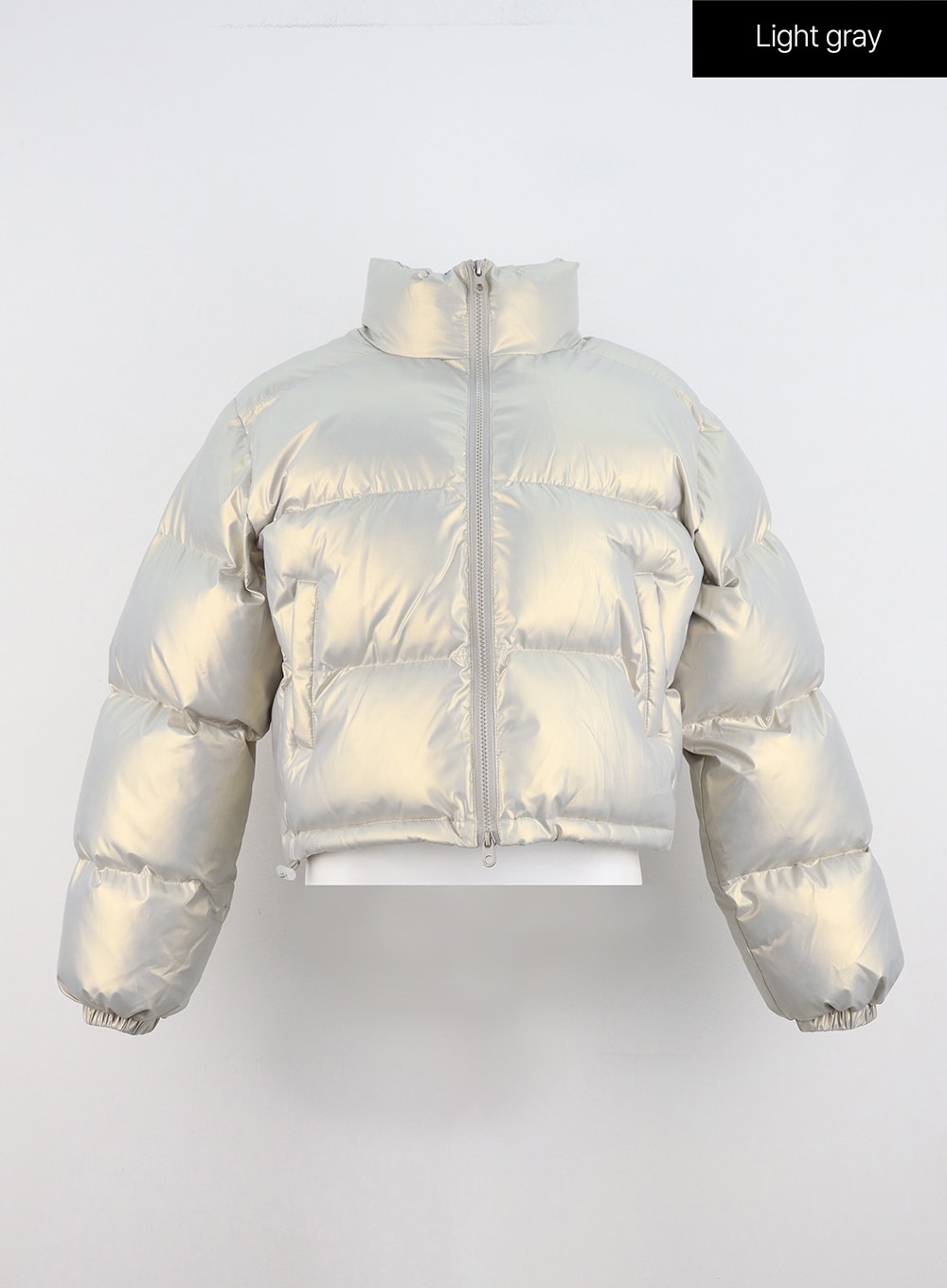 Crop Metallic Puffer Jacket IN322