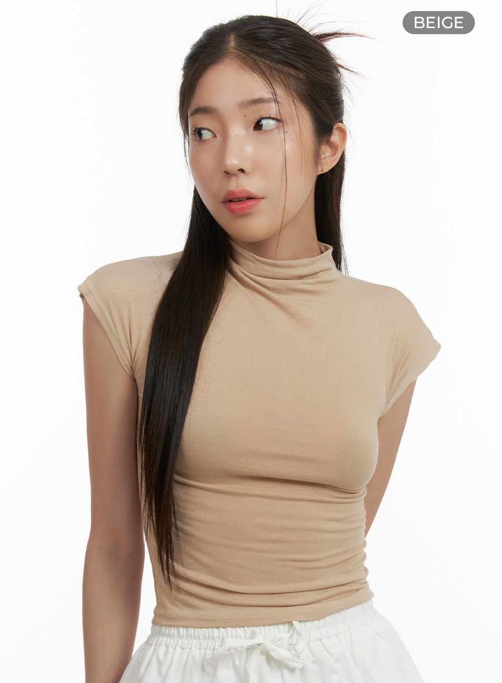 Turtle-Neck Slim Fit Top OA429