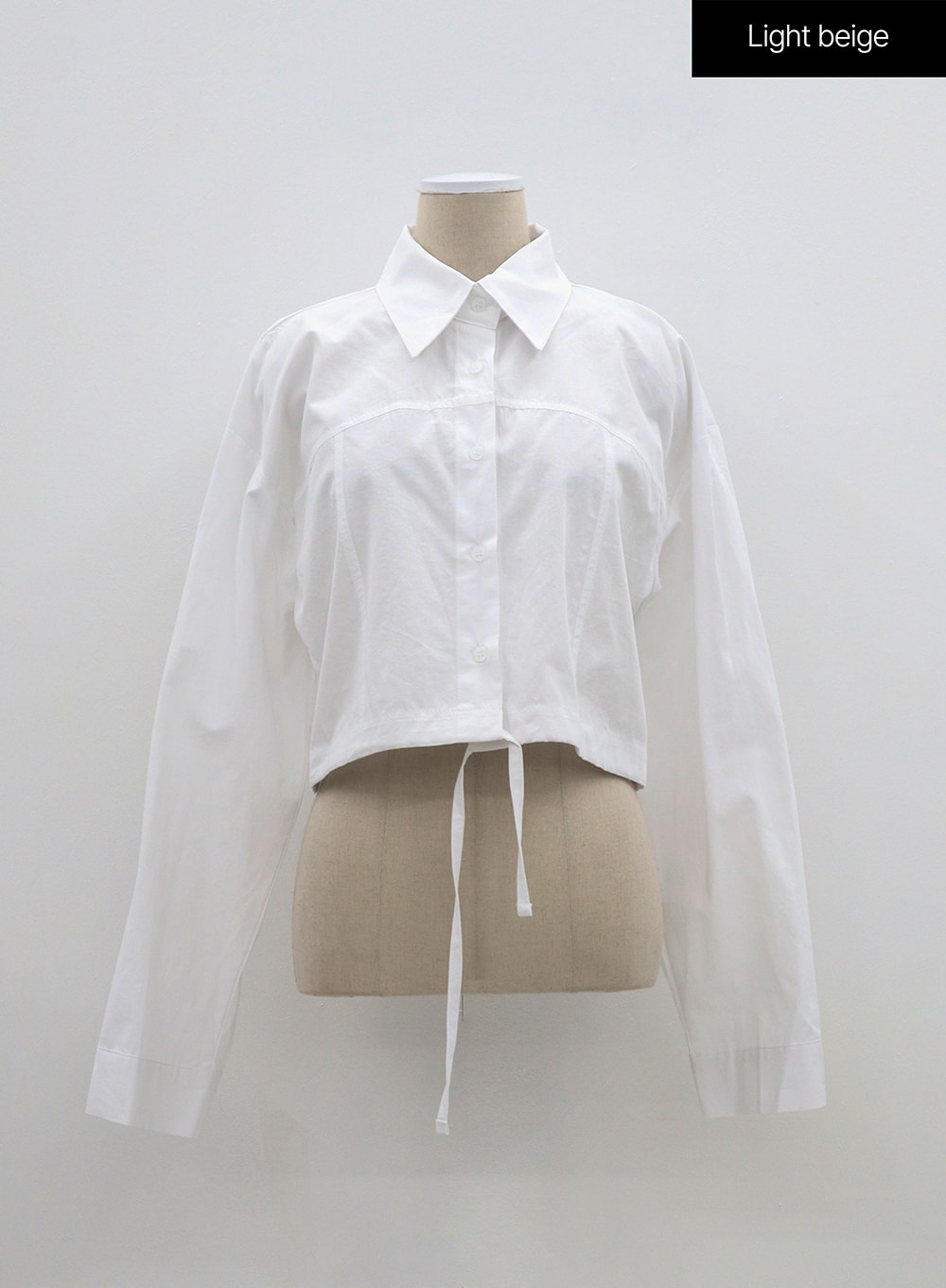 String Detail Cropped Shirt OF310
