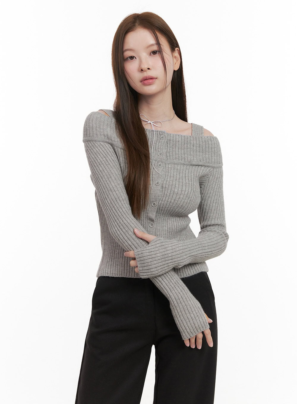 Off Shoulder Knit Sweater OD418