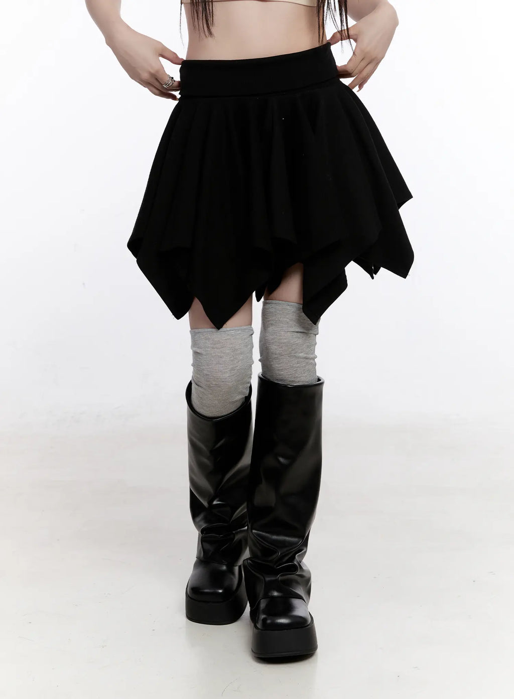 Asymmetrical Layered Mini Shirt CO501