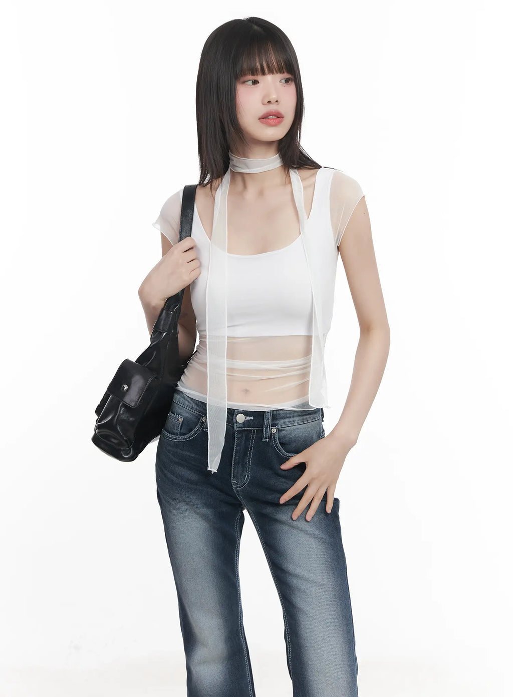 Sheer Chic Crop Tee CU518