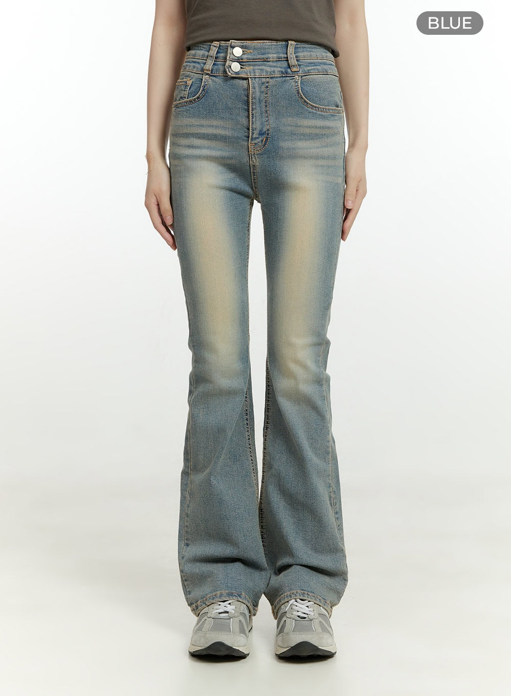 Anna Double Button Bootcut Jeans CG401