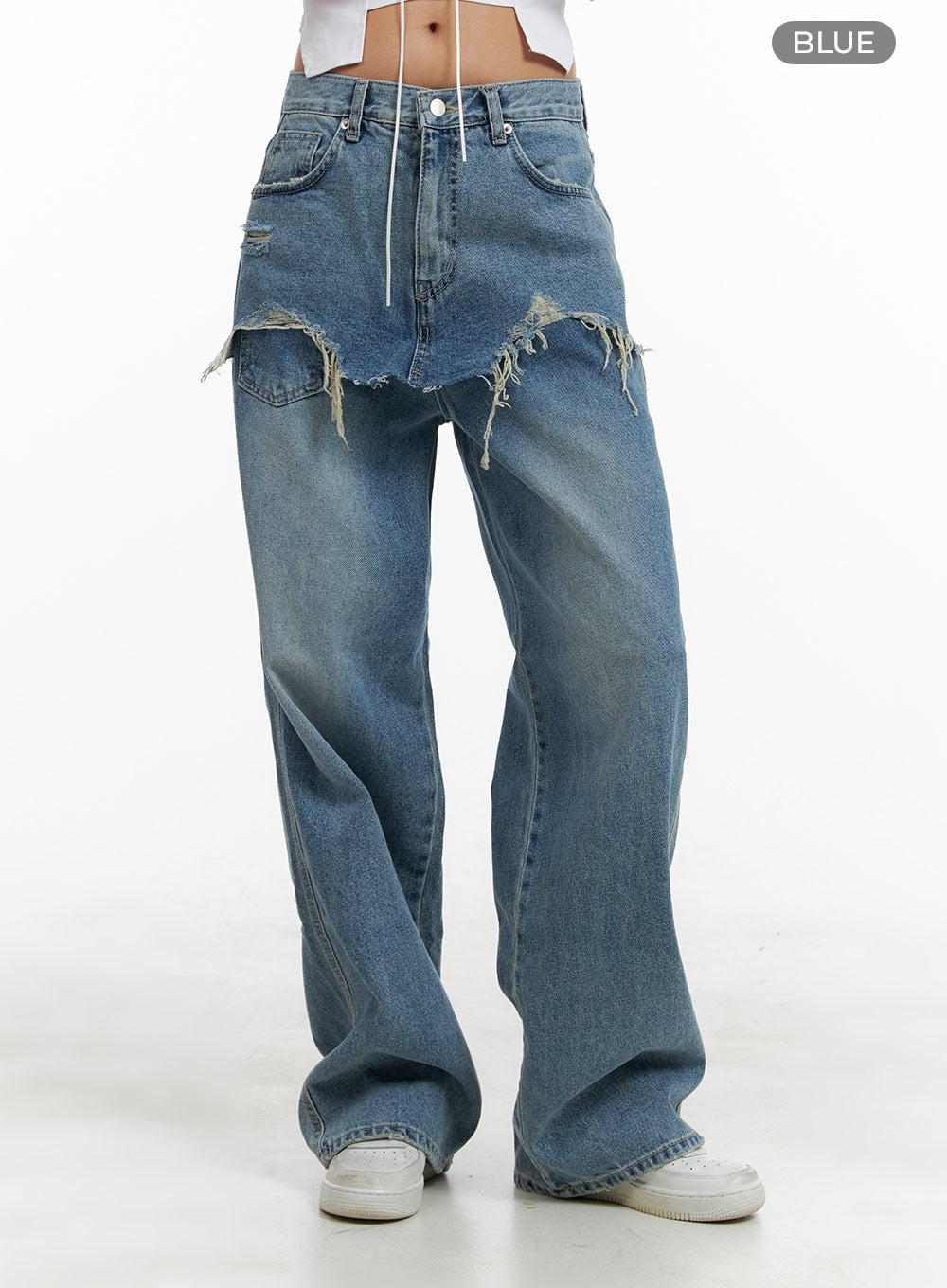 Layered Wide Leg Jeans CA430