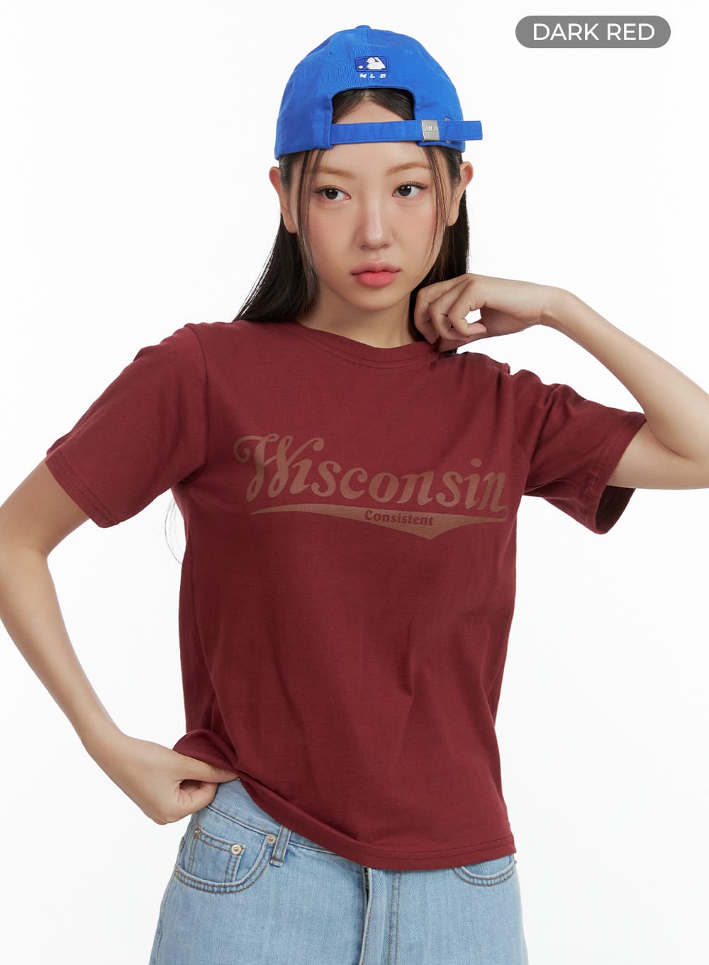 Graphic Short Sleeve Letter Top OL408