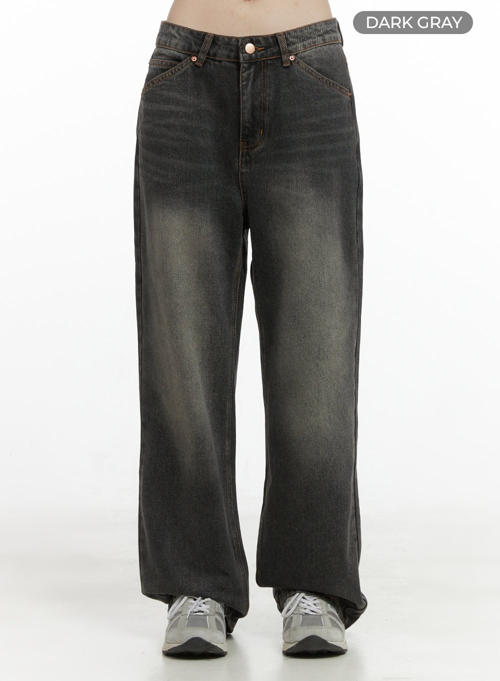 Mandy Washed Cotton Wide Leg Jeans OO401