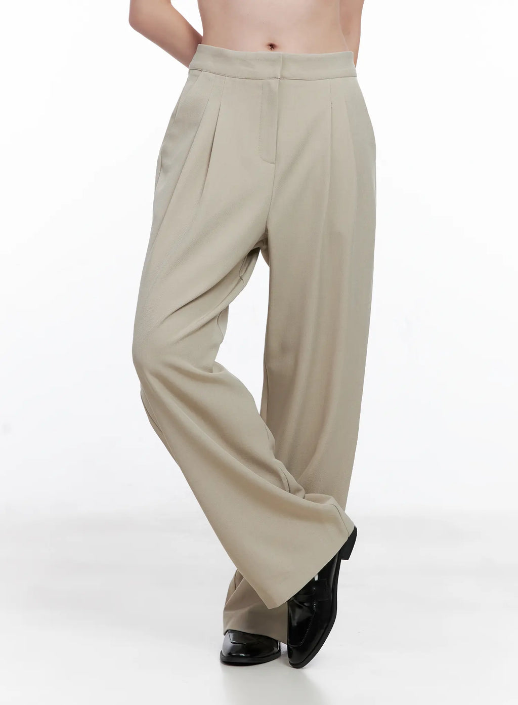 Elegant Pintuck Wide Slacks CG521