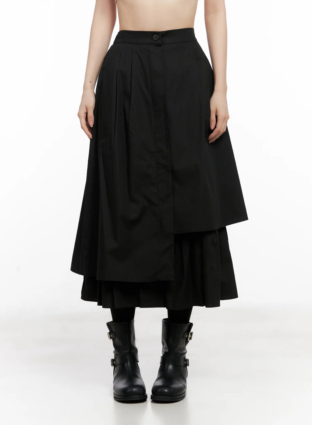 Asymmetrical Flare Layered Skirt CG526