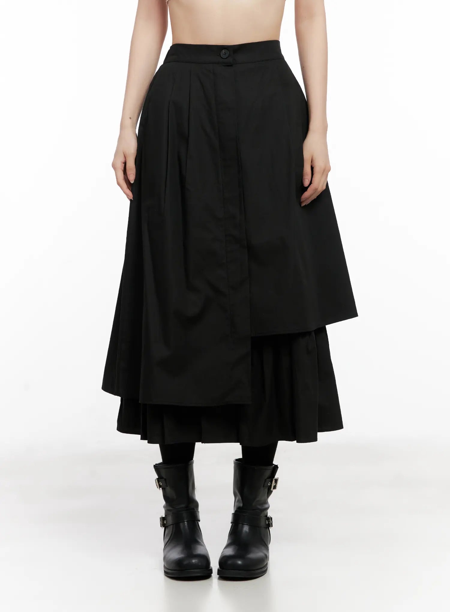 Asymmetrical Flare Layered Skirt CG526