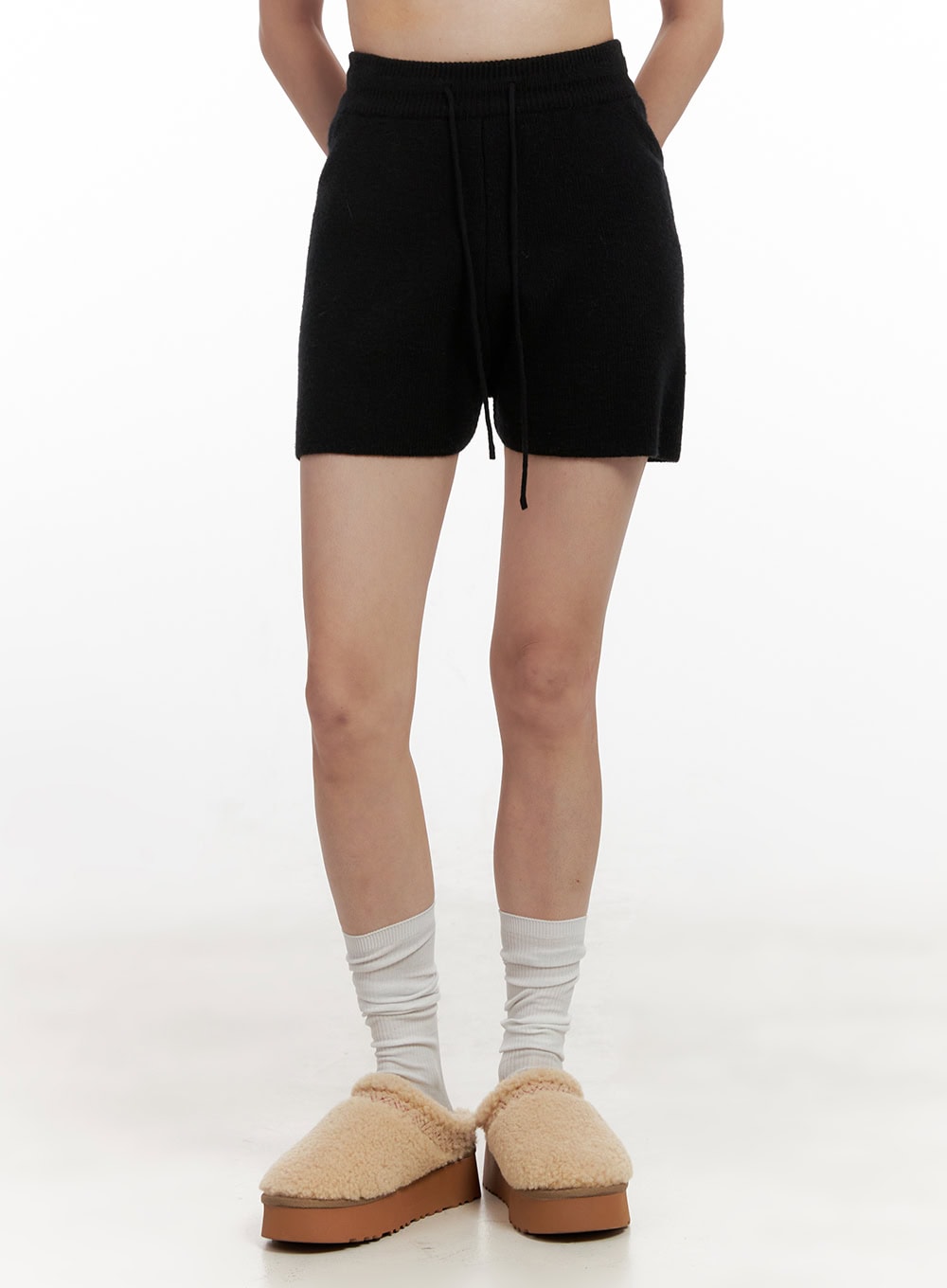 Cozy Drawstring Knit Shorts ON422