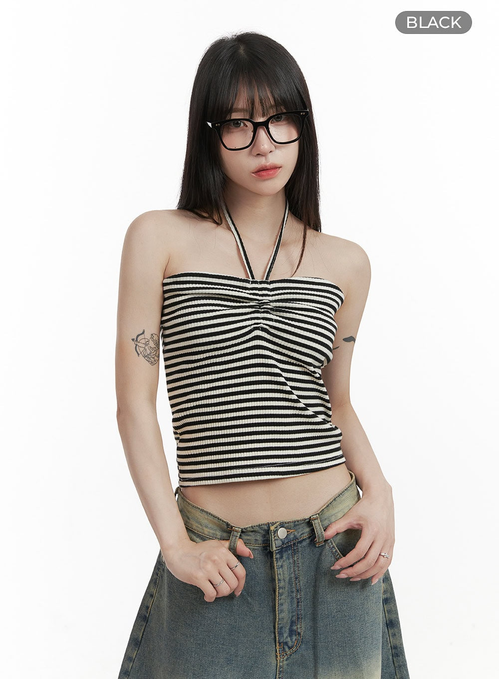 Striped Halter Top CY407