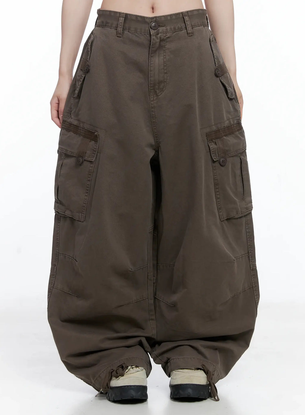 Utility Pocket Wide-Leg Trousers CS501