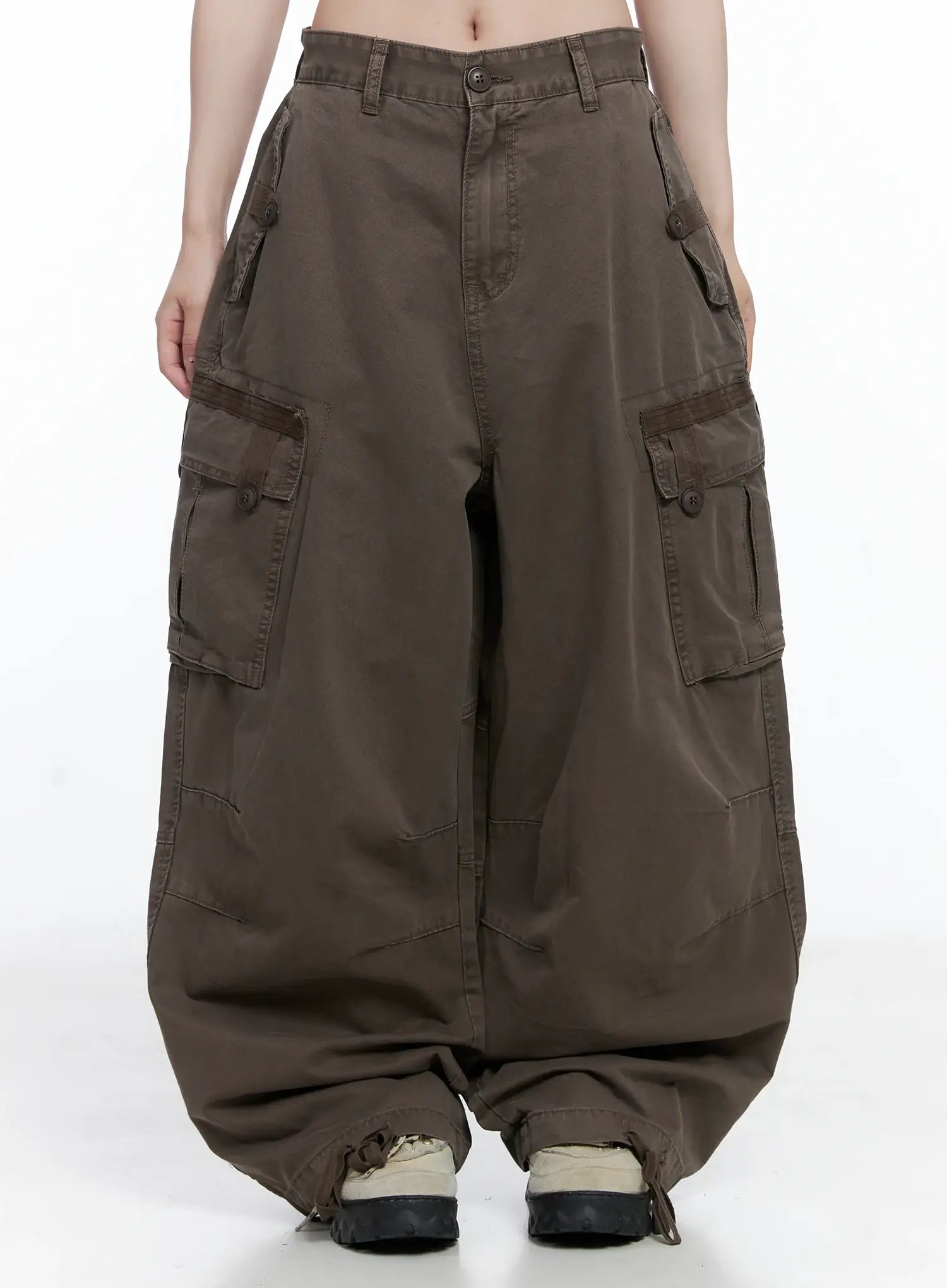 Utility Pocket Wide-Leg Trousers CS501