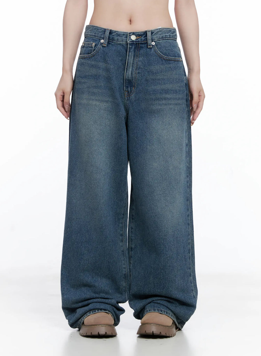 Amalia Wide Leg Vintage Washed Jeans CG529