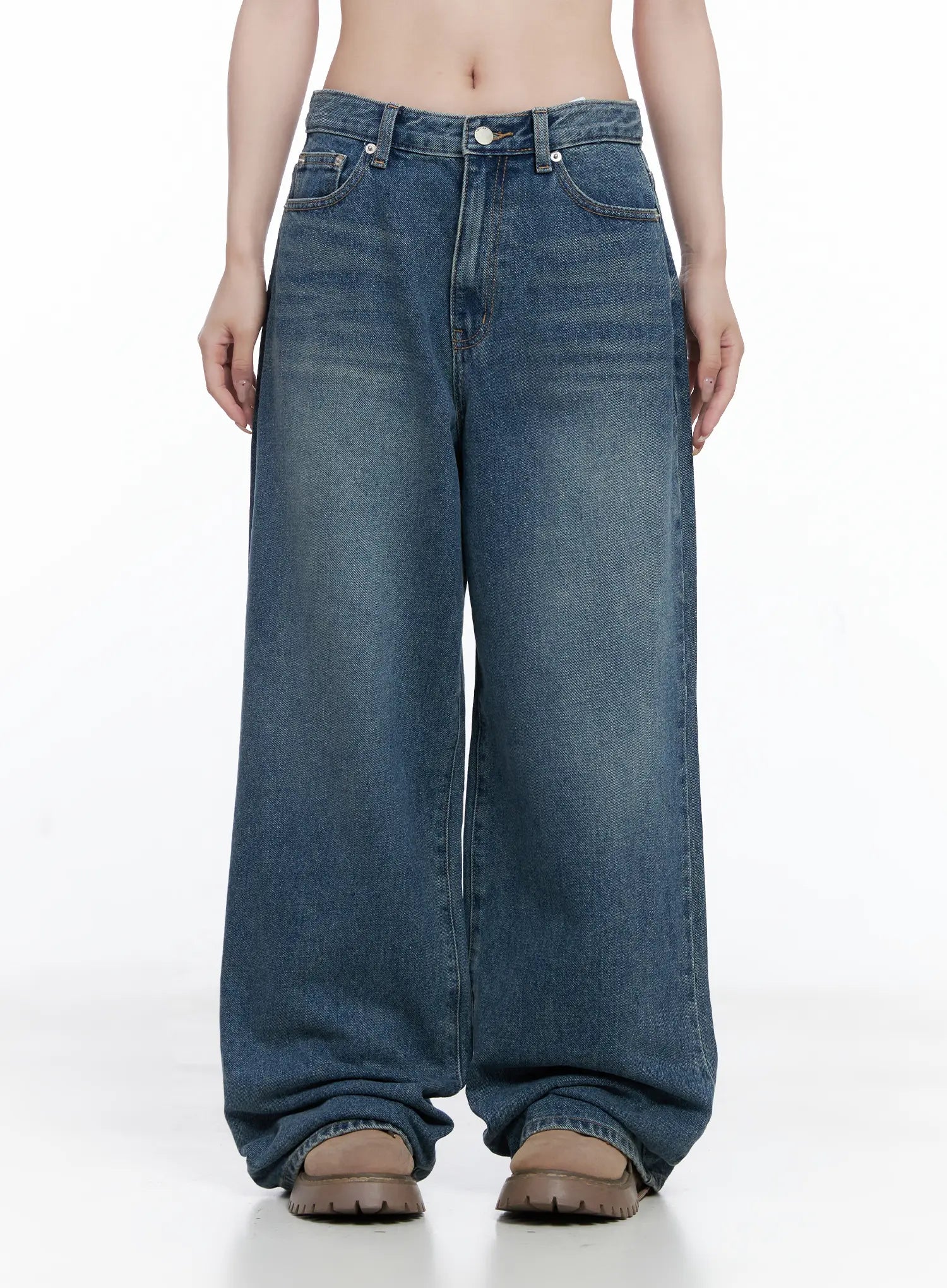 Amalia Wide Leg Vintage Washed Jeans CG529