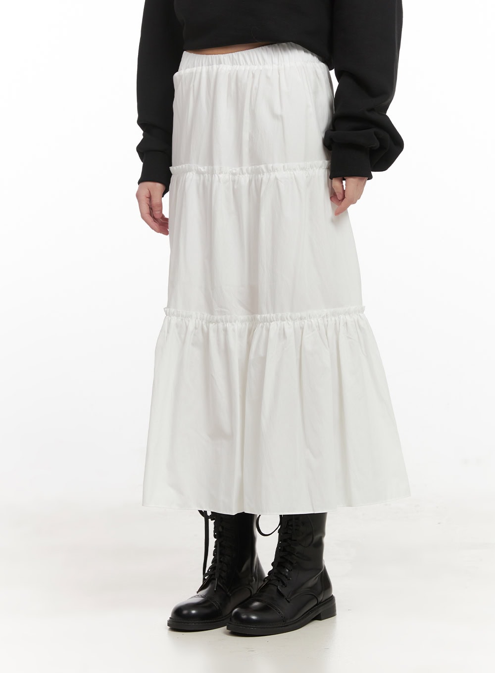 Classic Ruffle Flare Maxi Skirt CJ523