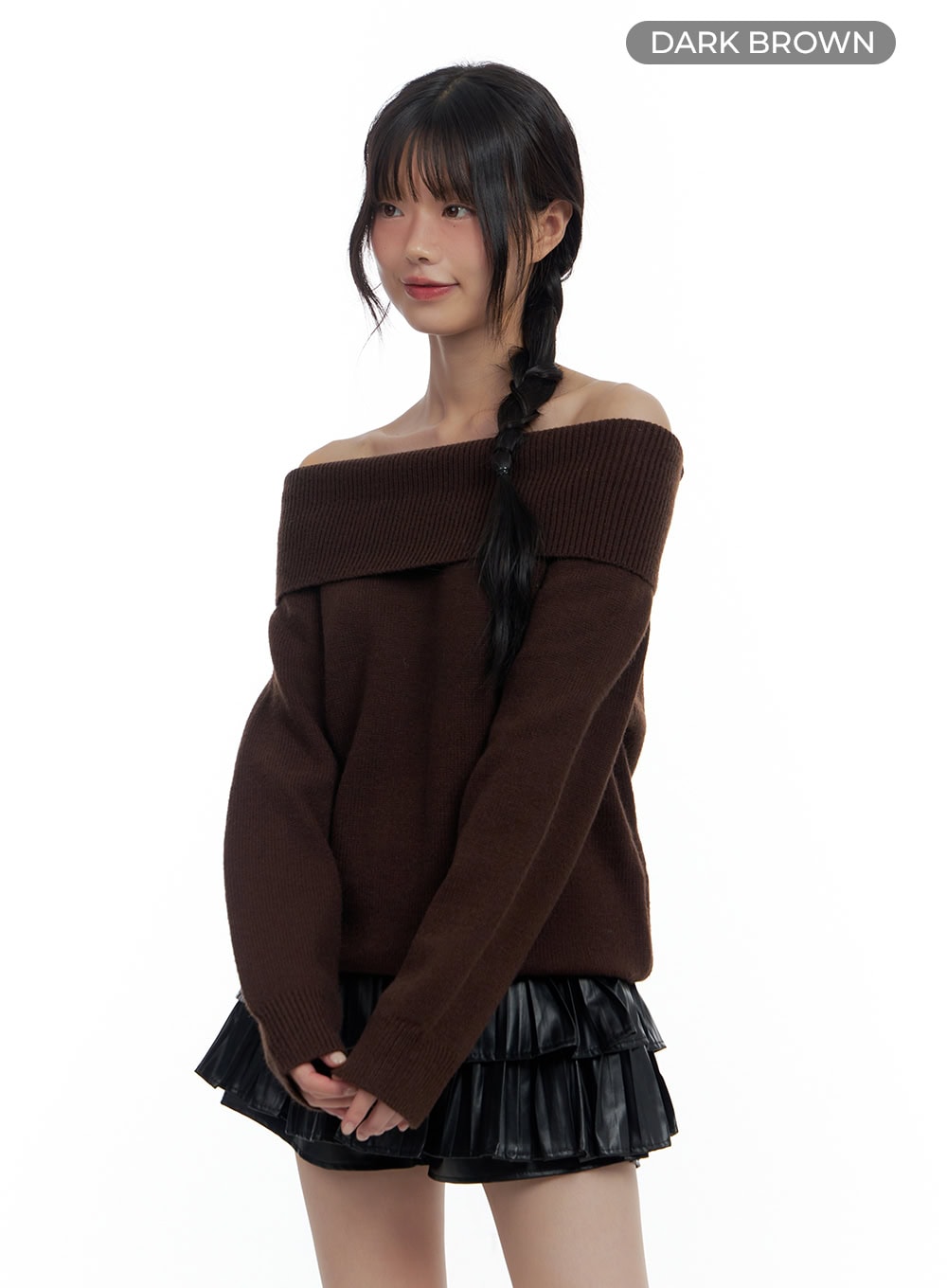 Oversize Off-Shoulder Knit CS419