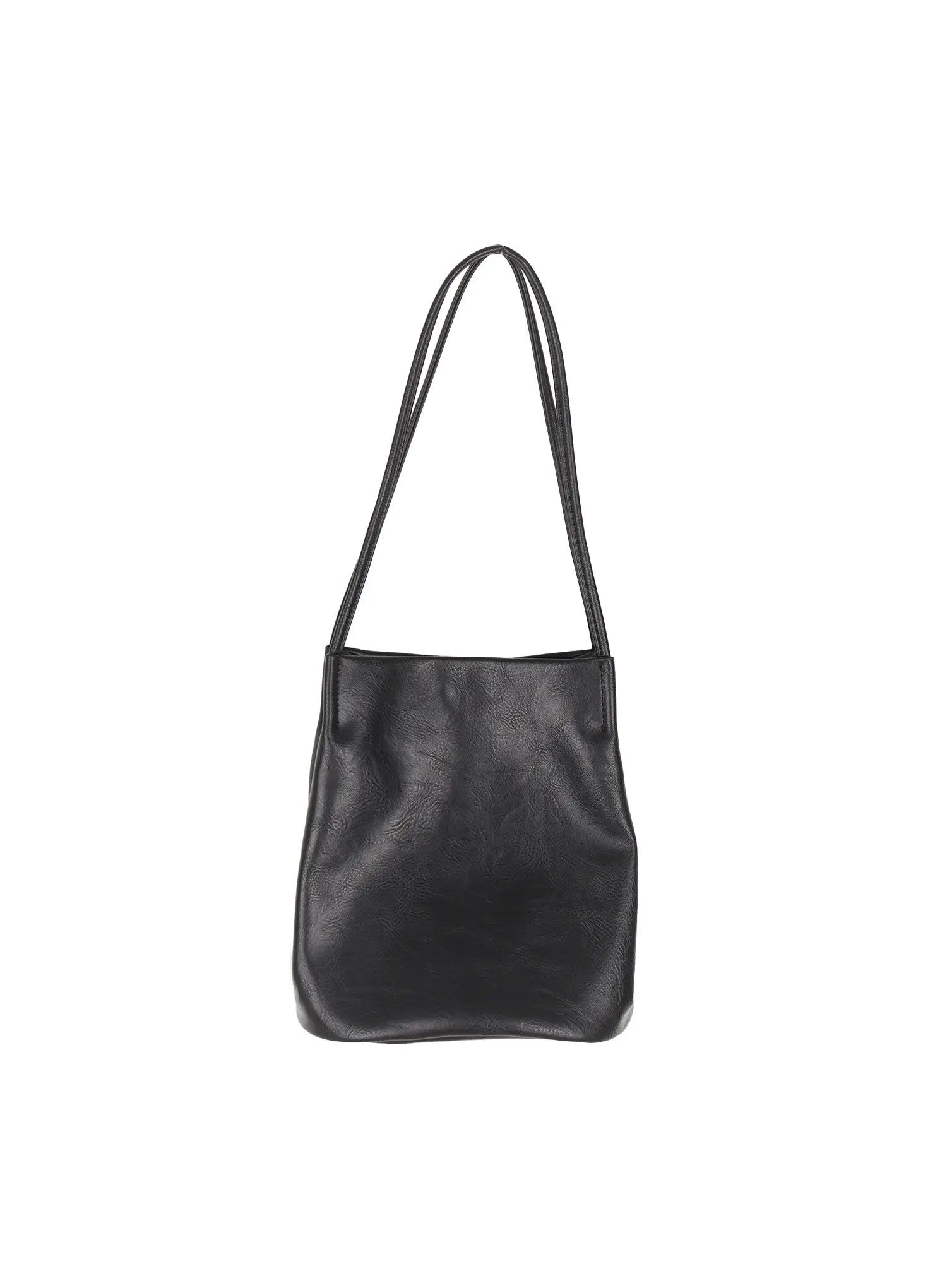 Faux Leather Classic Shoulder Bag CU513
