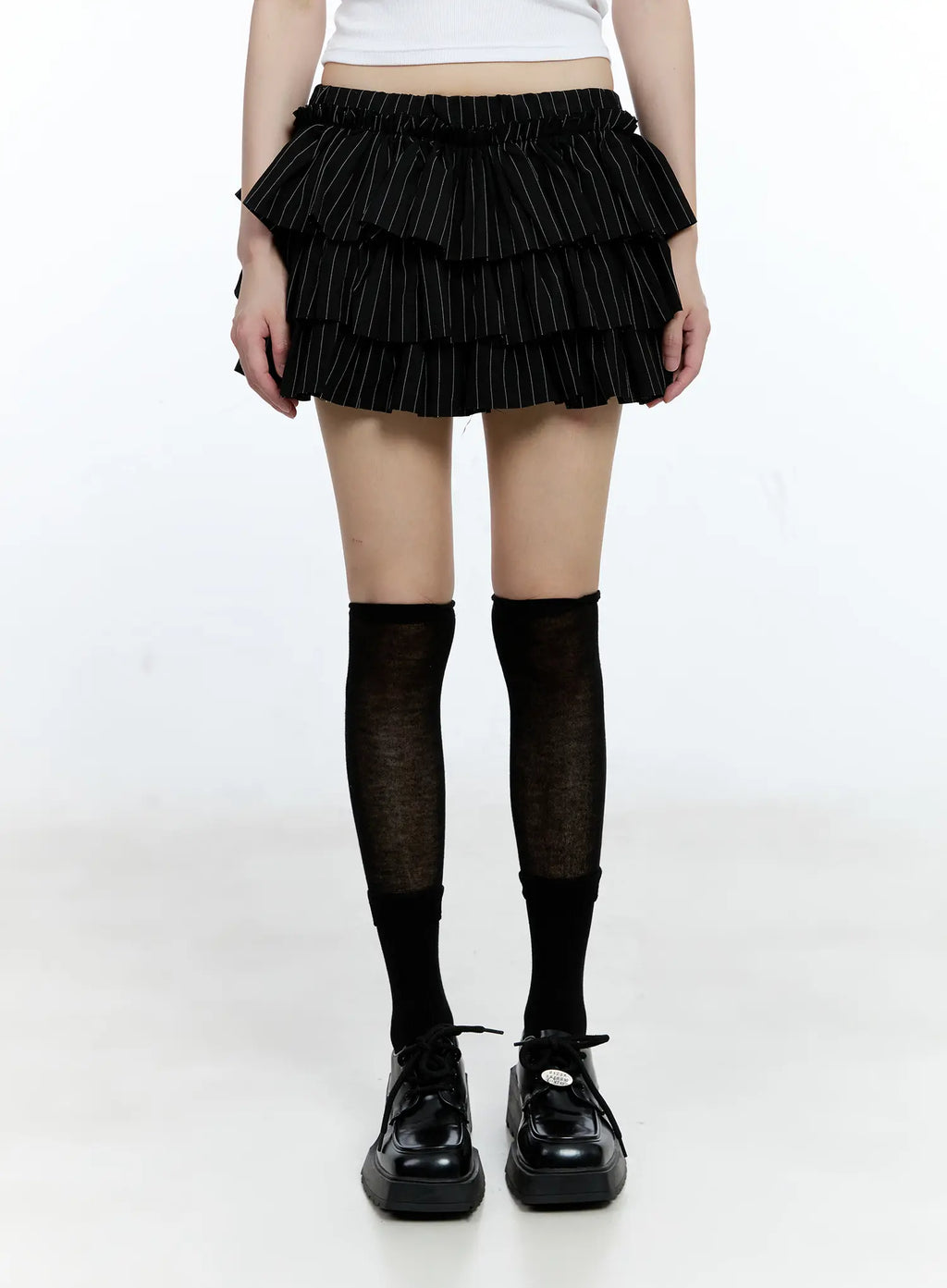 Tiered Stripe Mini Skirt CG507