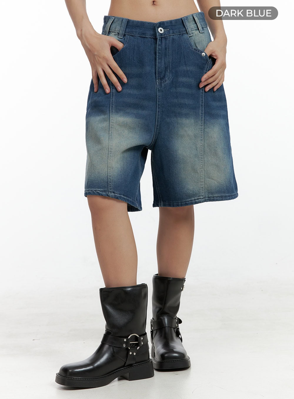 Blue Washed Baggy Jorts OL408