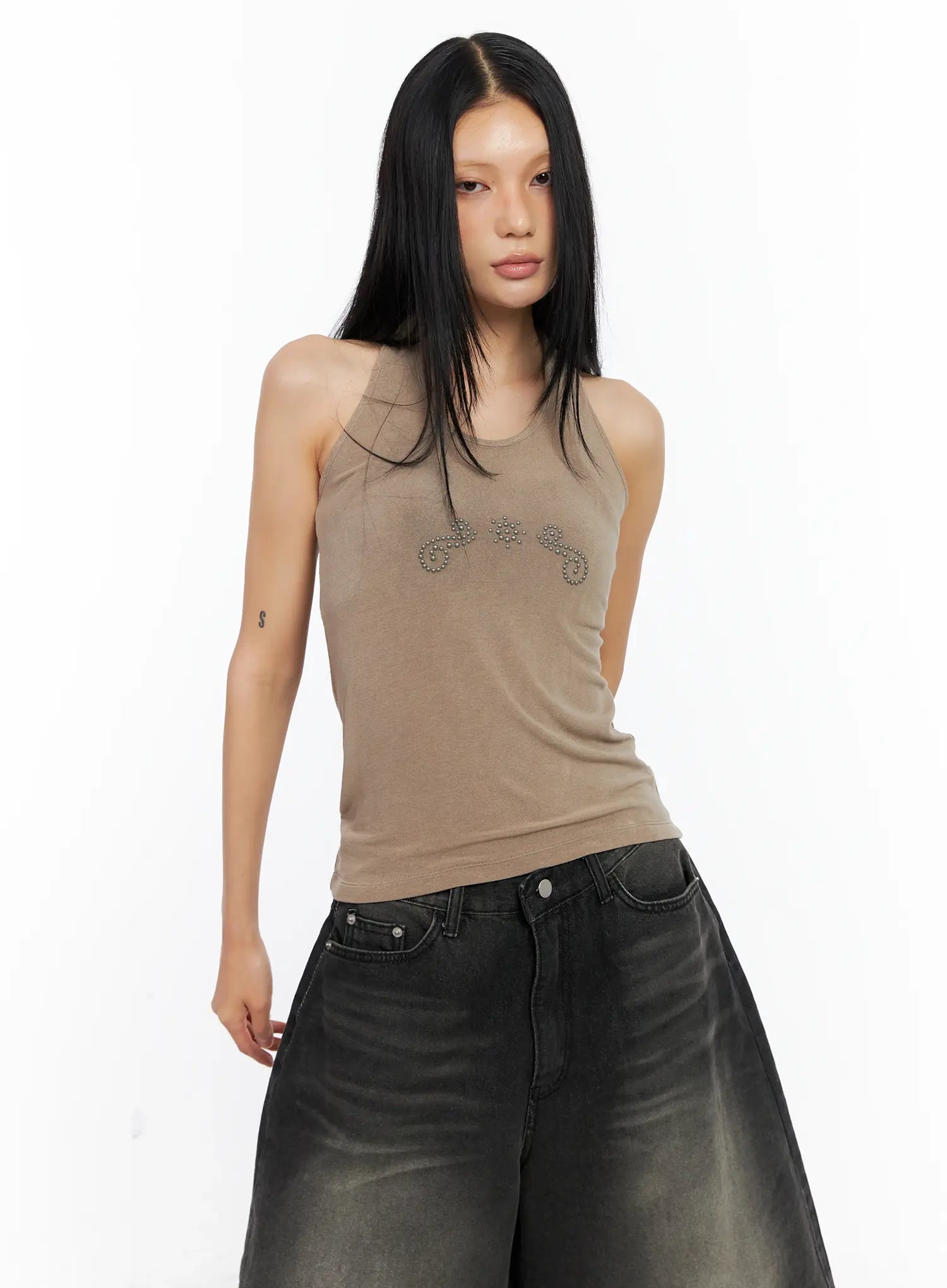 Stud Halter Tank Top CL529